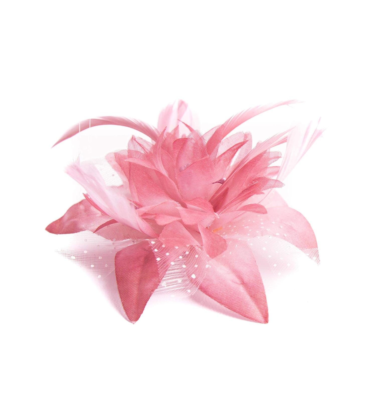 Feather Comb Fascinator for Women Wedding Ascot Races Christening Hair Piece (Pink) - Buy Online on GoSupps.com