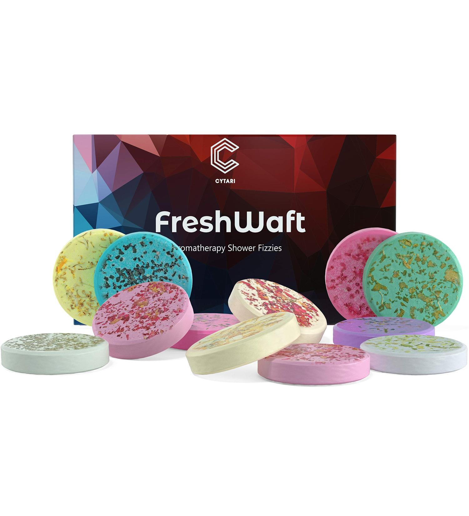 FreshWaft Set of 12 Shower Bombs - Aromatherapy Essential Oils for Home Spa - Shower Steamers Gift Set for Mom and Wife - Buy Online on GoSupps.com