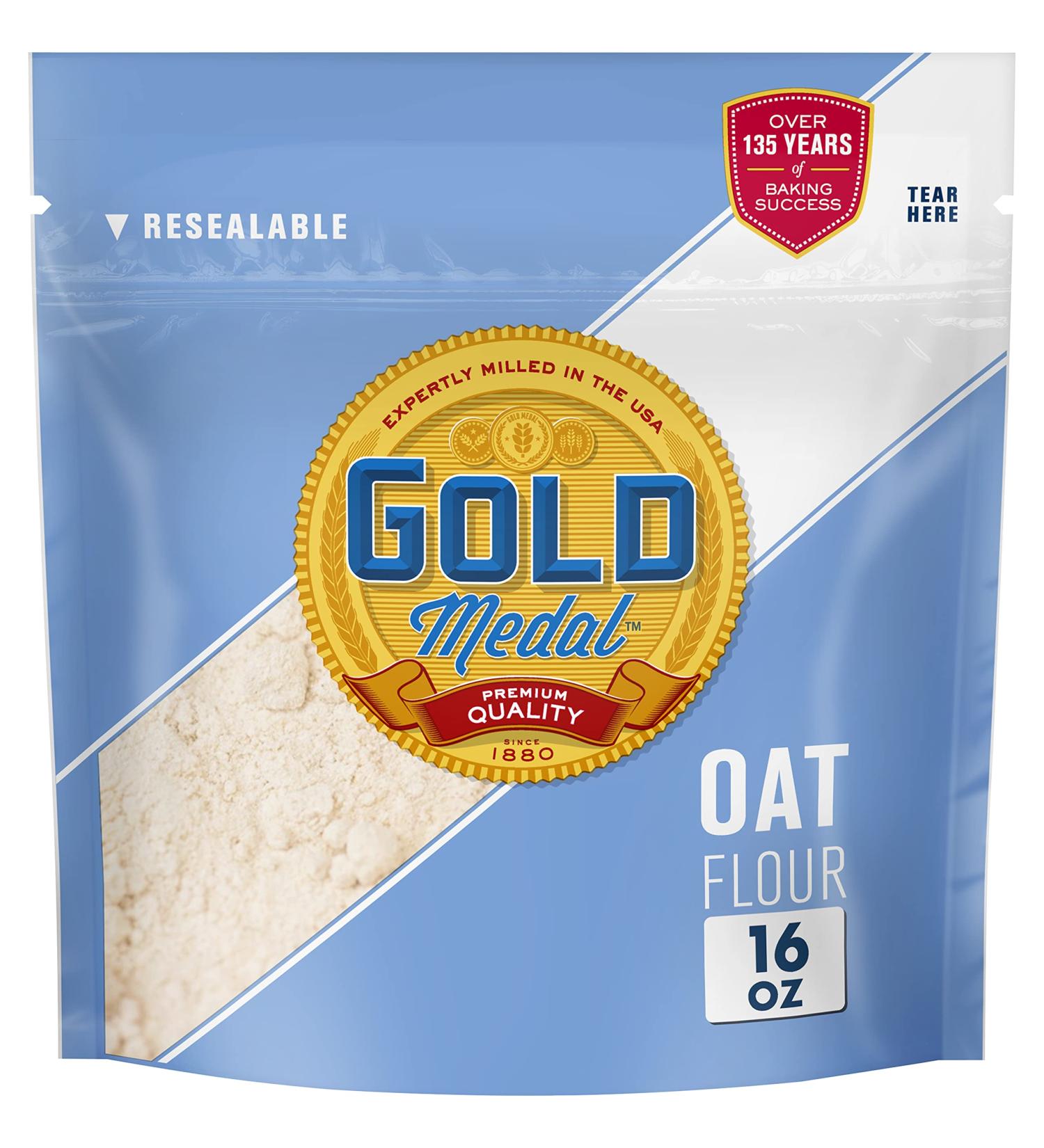 Gold Medal Gluten Free Oat Flour 16 oz - Premium Quality for Baking - Buy Online on GoSupps.com