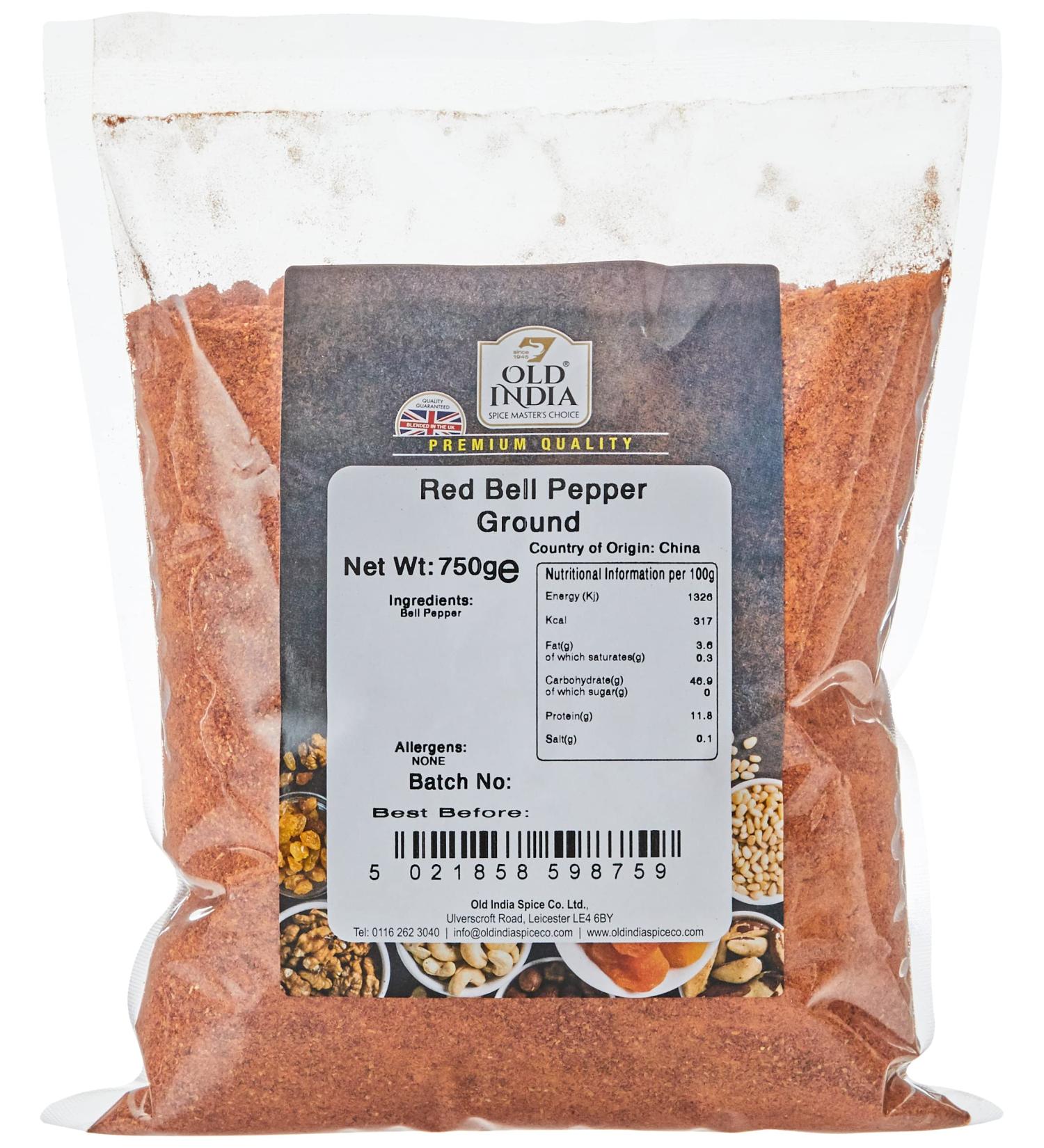 Old India Red Bell Pepper Ground 750g - Buy Online on GoSupps.com