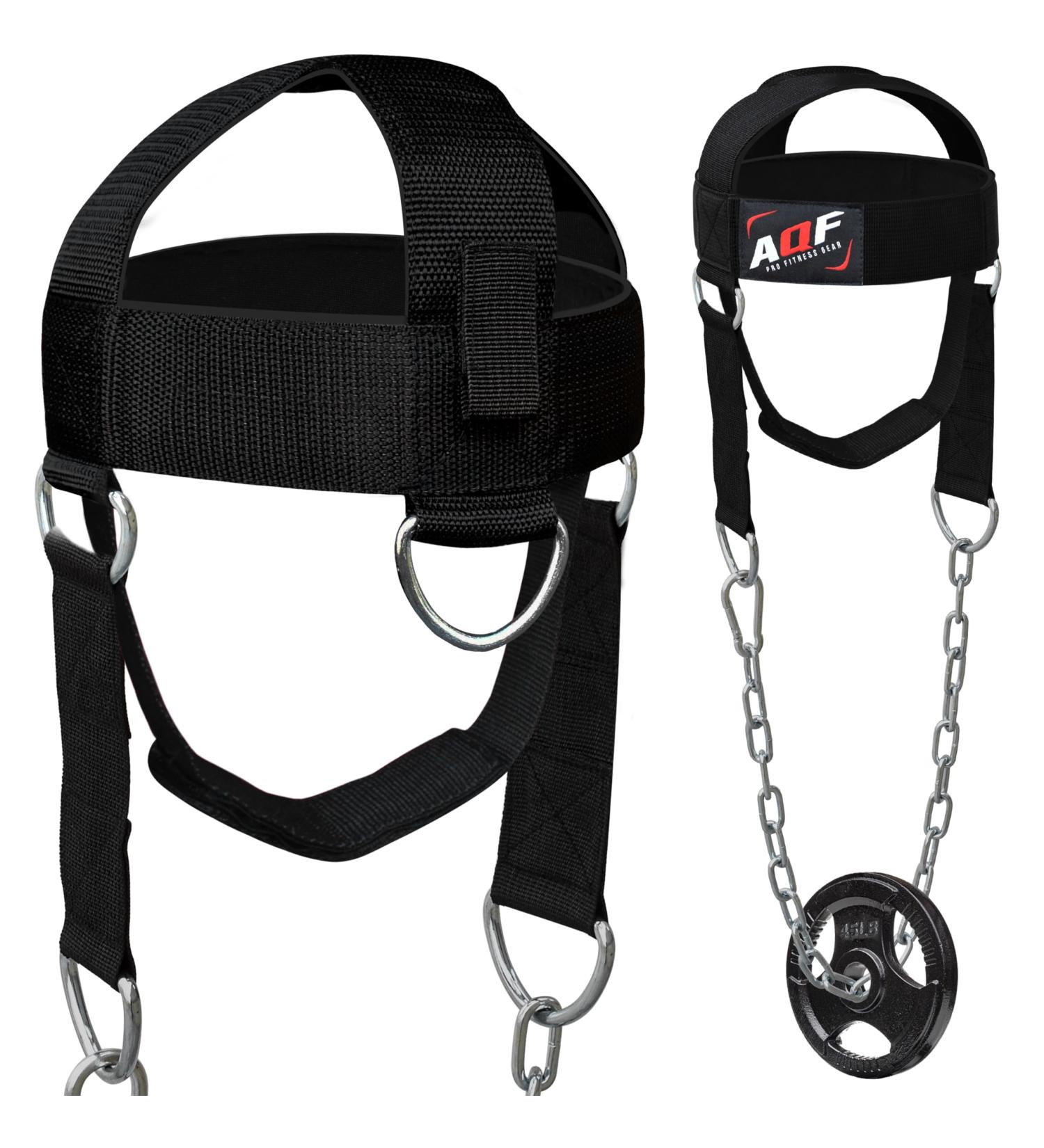 AQF Adjustable Head Harness for Diving & Weight Lifting - D-Hook Neck Trainer Attachment - Buy Online on GoSupps.com
