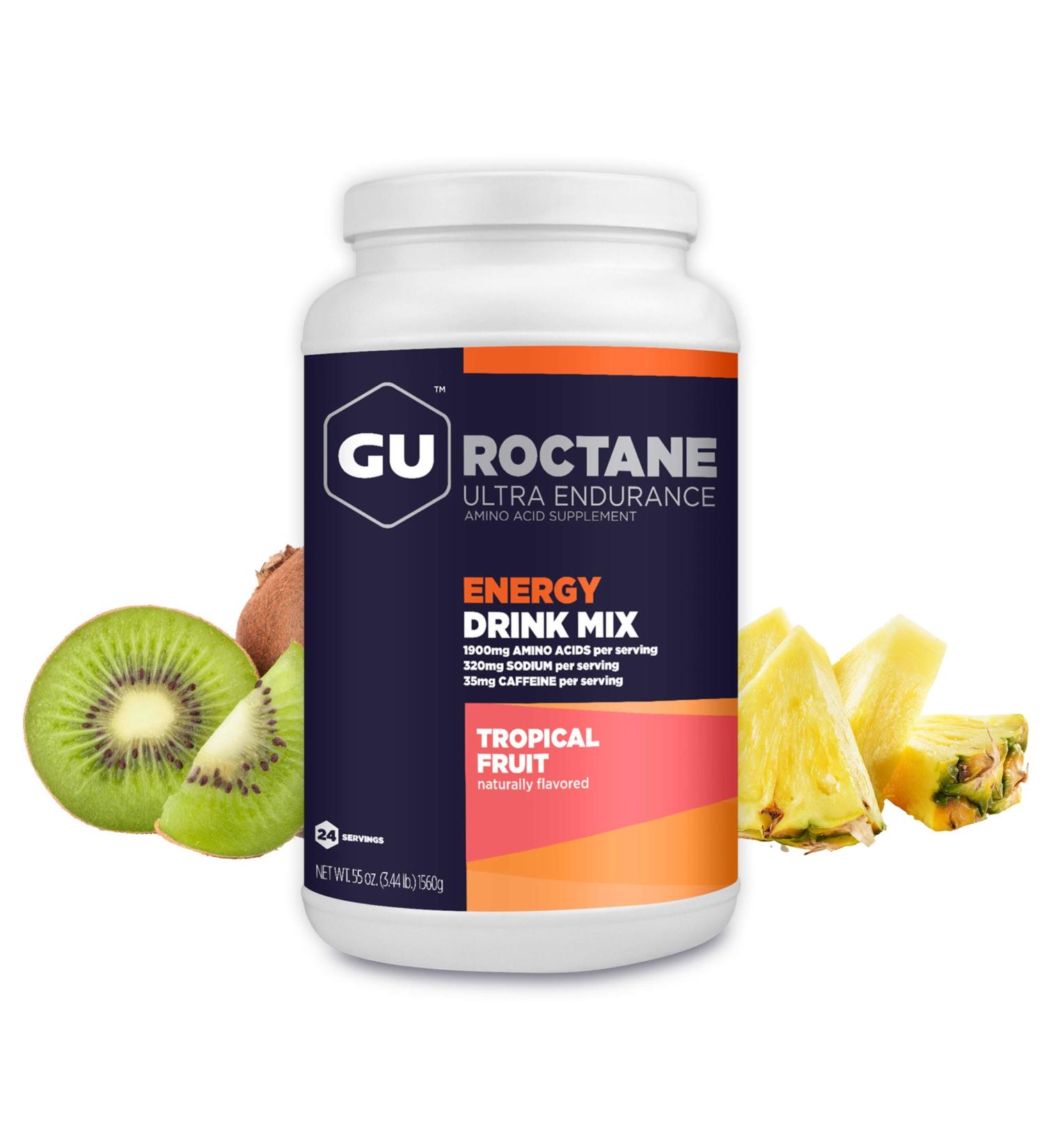 GU Roctane Ultra Endurance Tropical Fruit Energy Drink Mix - 3.44lb Jar - Buy Online on GoSupps.com
