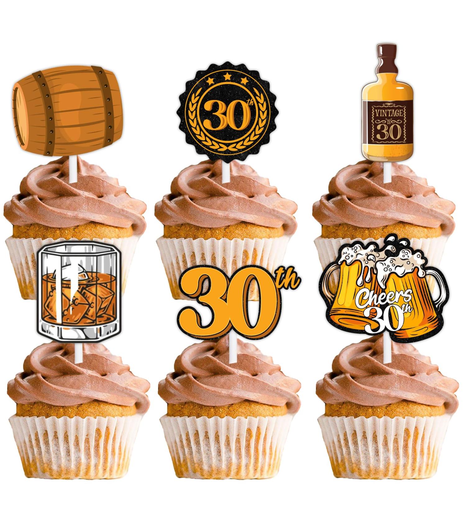 S-Cp-1030Ice Cream Fruit Dessert Cupcake Topper Colorful Glitter Happy Birthday Sensory Pop Game Theme Decor Supplies Baby Shower Boys Girls Birthday Party Decorations - Buy Online on GoSupps.com