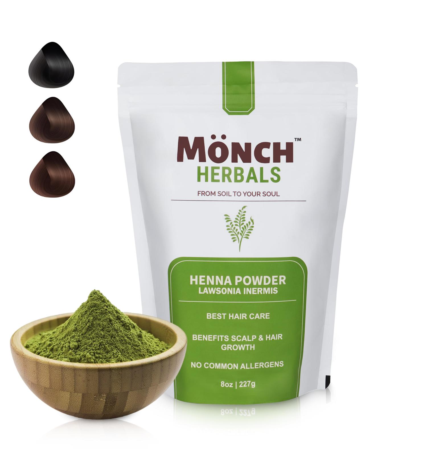 100% Pure Henna Powder (Lawsonia Inermis) for Hair Dye & Growth | Gluten-Free Paraben-Free Chemical-Free | 227g Healthy Hair Care - Buy Online on GoSupps.com
