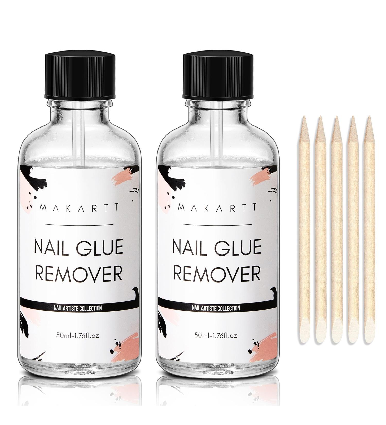 Makartt Nail Glue Remover Kit - 100ml Acetone-Free Professional Nail Tip Art - 2x50ml Set for Easy Removal - Buy Online on GoSupps.com