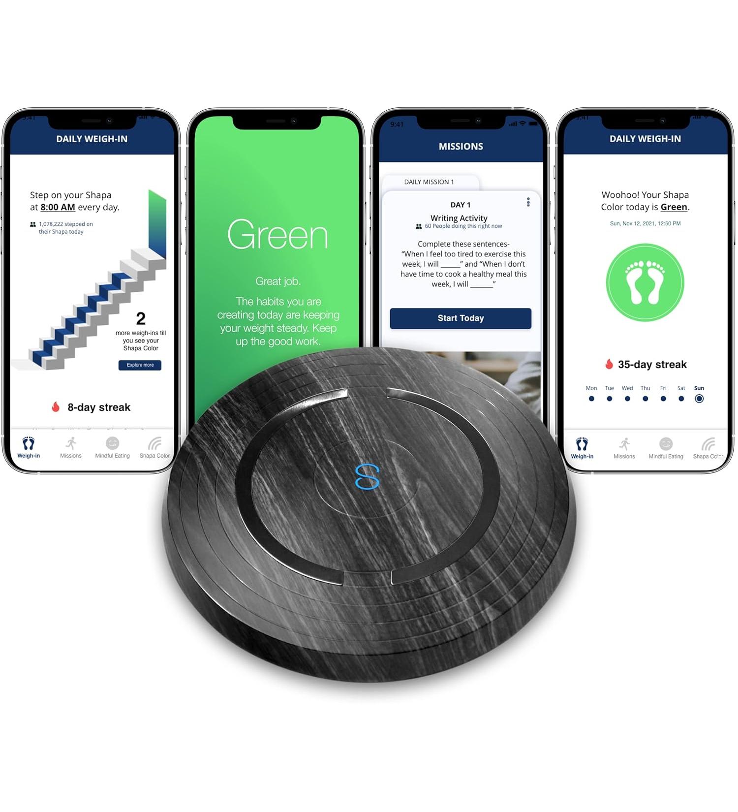 Shapa Revolutionary Numberless Scale with Personalized Program for Mindful Eating and Missions - Buy Online on GoSupps.com