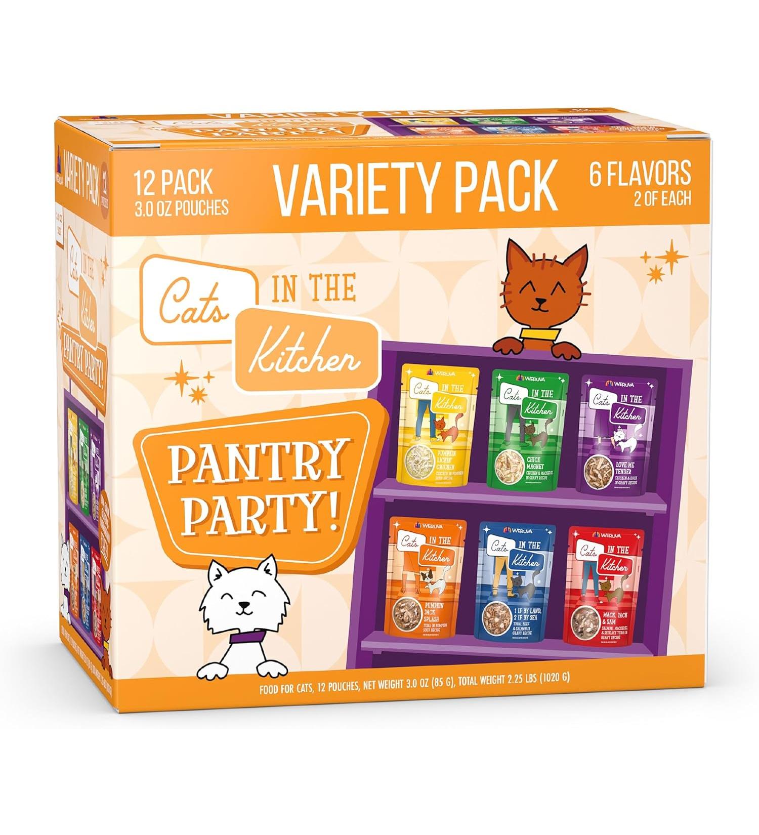 Weruva Cats in the Kitchen Pantry Party Pouch Variety Pack - 3 oz (12 Pack) - Buy Online on GoSupps.com