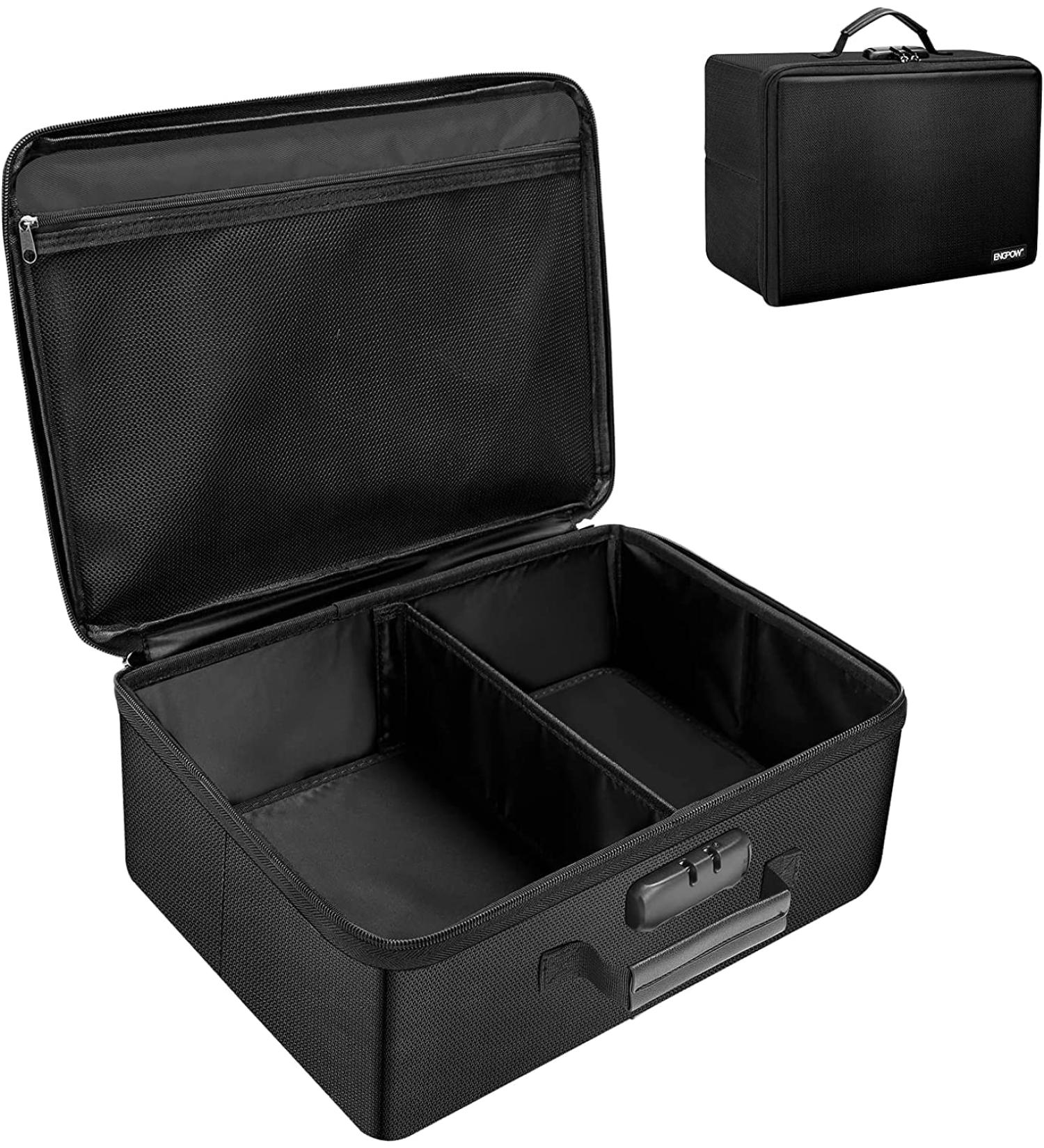 Fireproof Photo Storage Box with Lock ENGPOW Photo Box Organizer with Divider&Mesh Bag Collapsible Portable Photo Storage Containers with Handle for Photos  Picture Scrapbook Art Craft(Box Only) - Buy Online on GoSupps.com