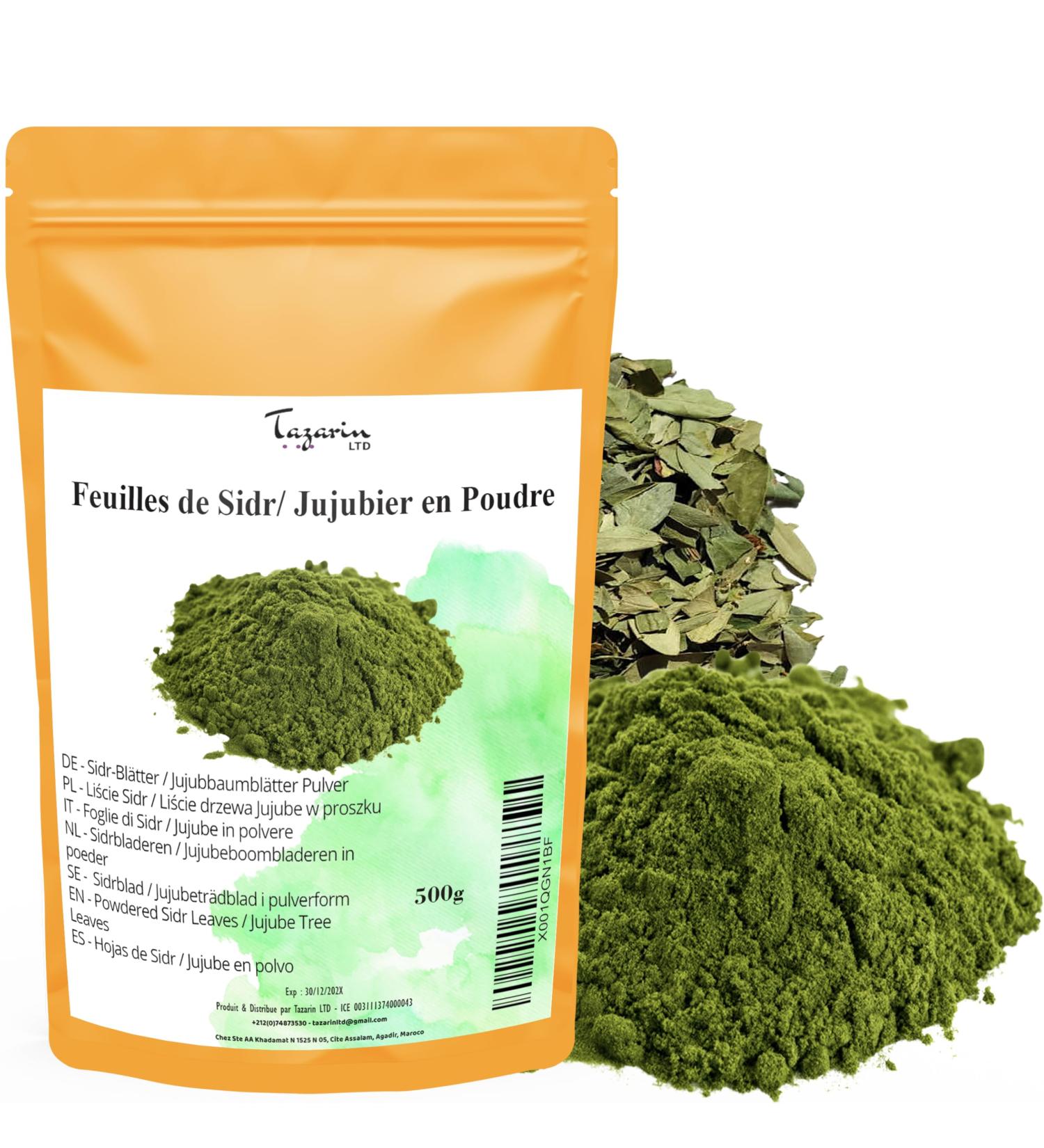  Tazarin LTD 500 g Ground Sidr/Jujube Leaves - Jujube Powder - Intense Aroma & Taste - 100% Natural Pure and No Additives - Buy Online on GoSupps.com