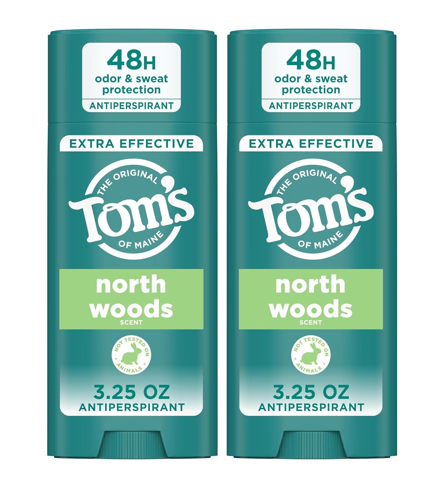 Tom’s of Maine North Woods Antiperspirant for Men and Women With Recycled Aluminum - 3.25 Oz - Pack Of 2 - Buy Online on GoSupps.com
