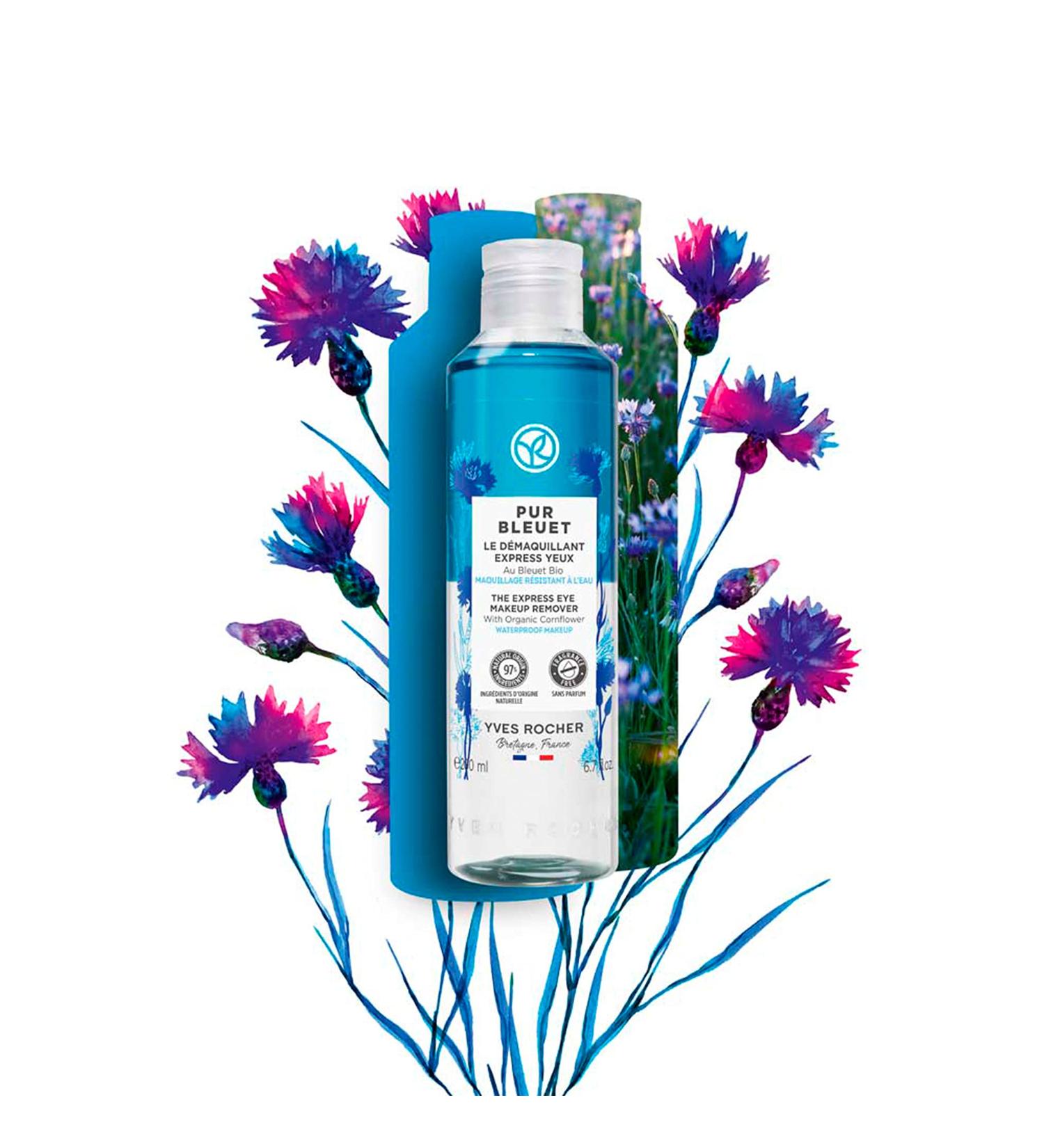  Yves Rocher Yves Rocher Express Makeup Remover for Eyes and Lips PURE CORNBLE - Biphasic formula with organic cornflower - Removes makeup - Buy Online on GoSupps.com