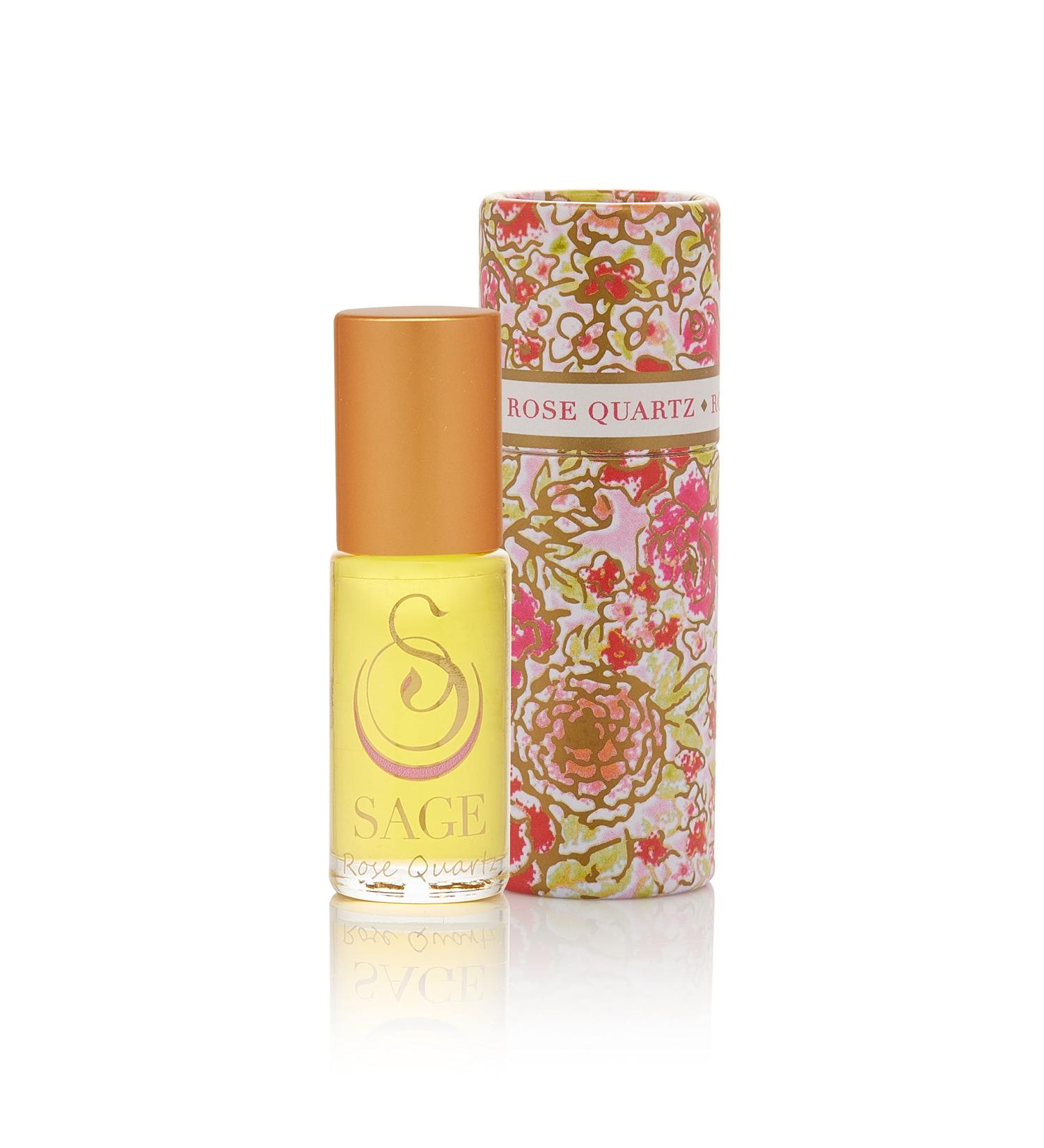Rose Quartz Perfume Oil Roll-On by Sage- 1/8 oz Vegan & Cruelty-Free Floral Scent Rose Damask Honeysuckle Jasmine Rose Quartz 1/8 oz Perfume Oil Roll-On - Buy Online on GoSupps.com