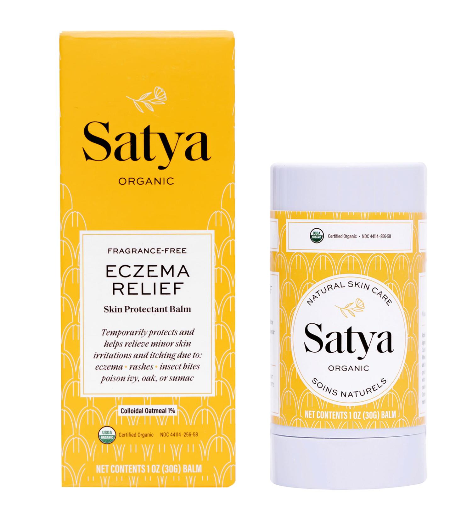 Satya Organic Eczema Balm Stick - 1 oz Full Body Treatment for Adults & Kids - Buy Online on GoSupps.com