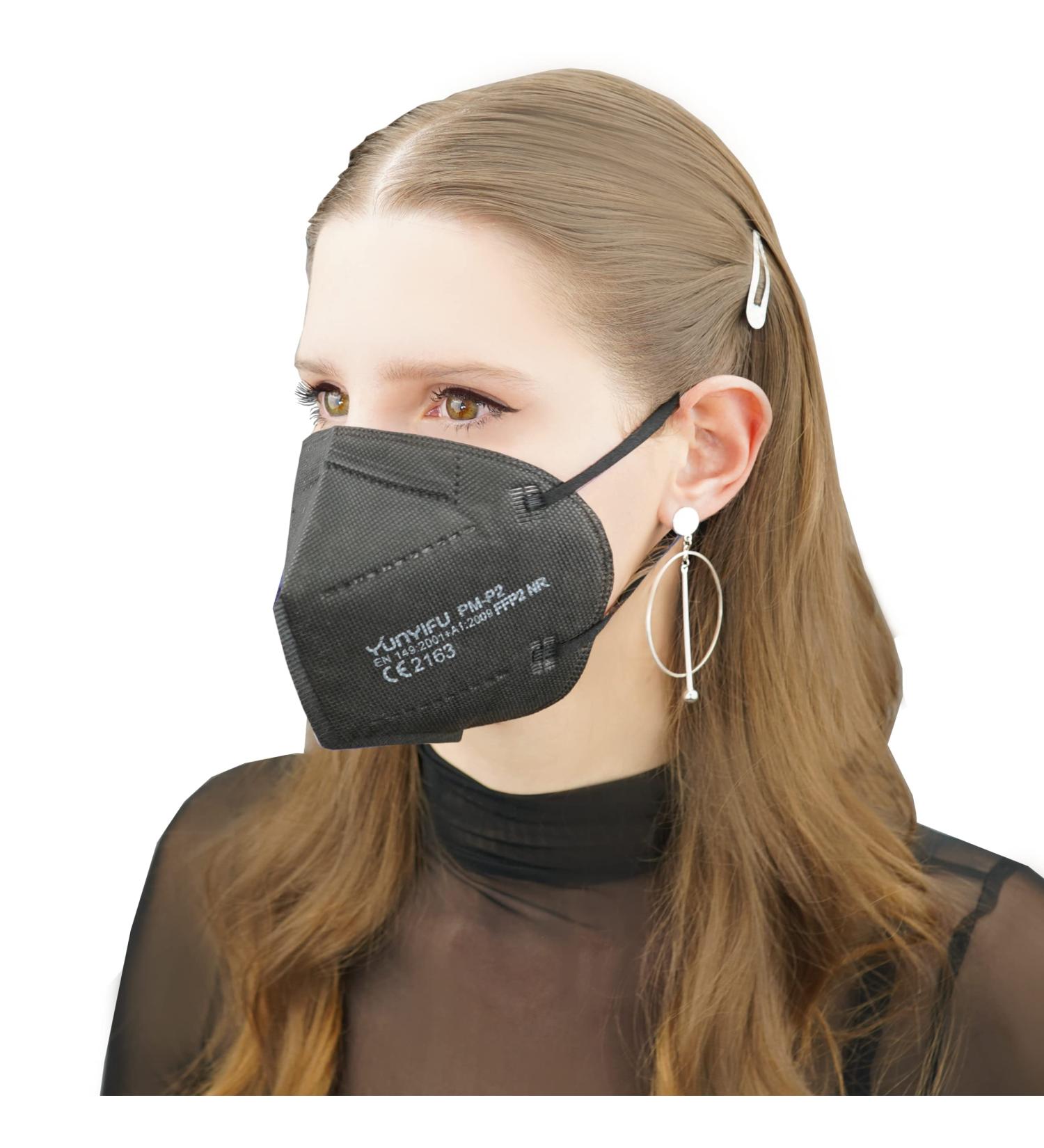 ProMedicalCare FFP2 Colored Face Masks - Individually Packed 10-Pack Black | Premium Safety & Comfort - Buy Online on GoSupps.com