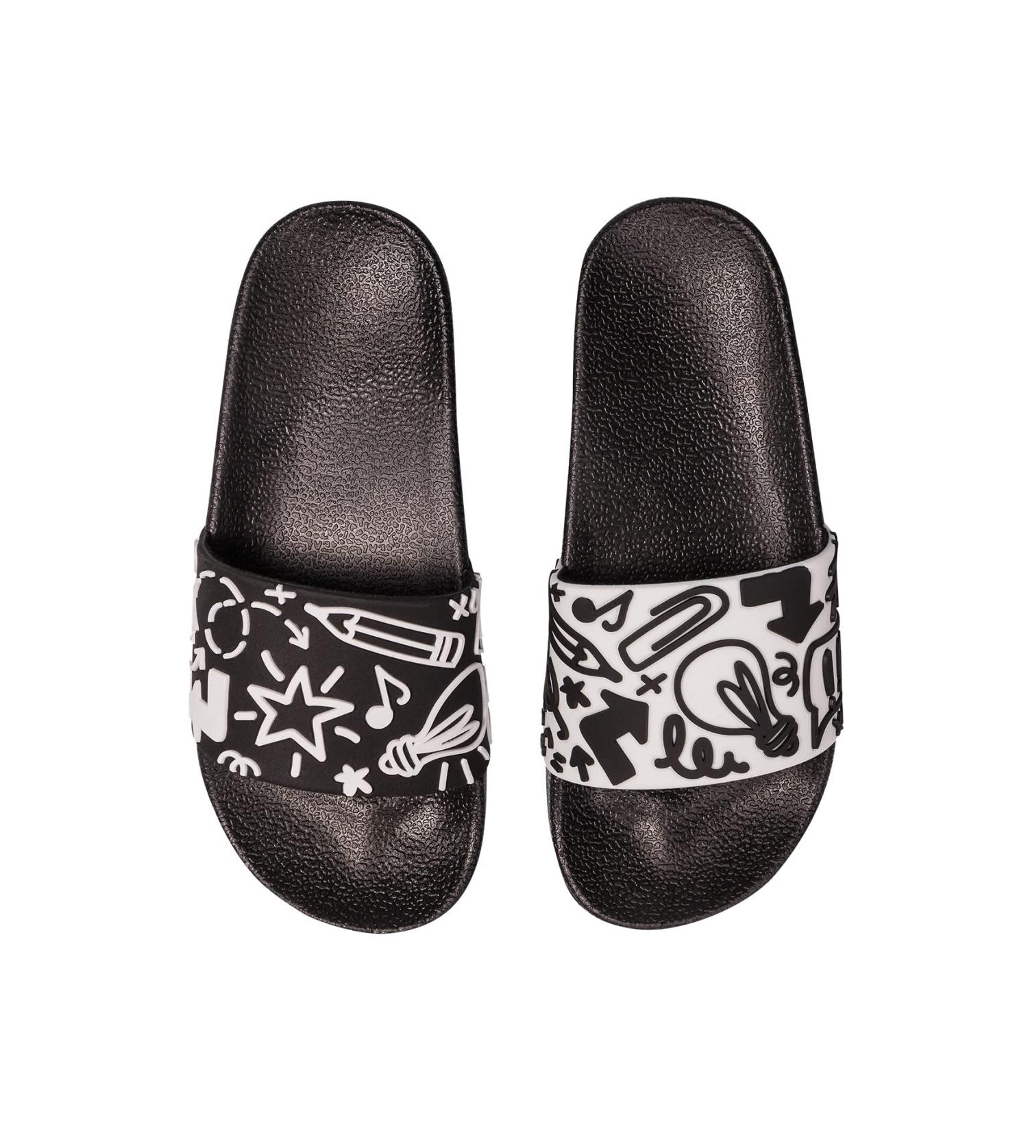 Dedoles Bathing Shoes for Women Men & Children - Fun Sandals with Unique Designs | Book Coffee Pizza Bear Llama - Perfect Gift (32 EU Doodles) - Buy Online on GoSupps.com