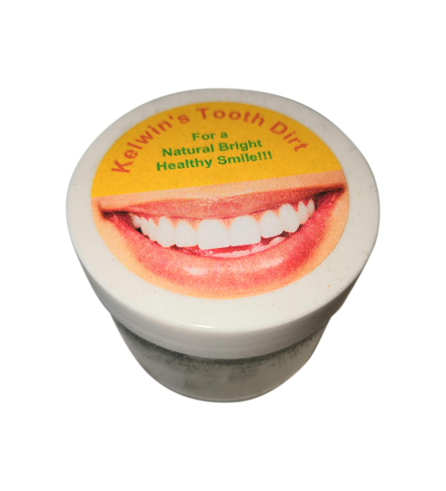 Kelwin's Tooth Dirt - 1 Jar (1.44 oz) | Revitalize Your Teeth with Natural Care | International Shipping Available - Buy Online on GoSupps.com