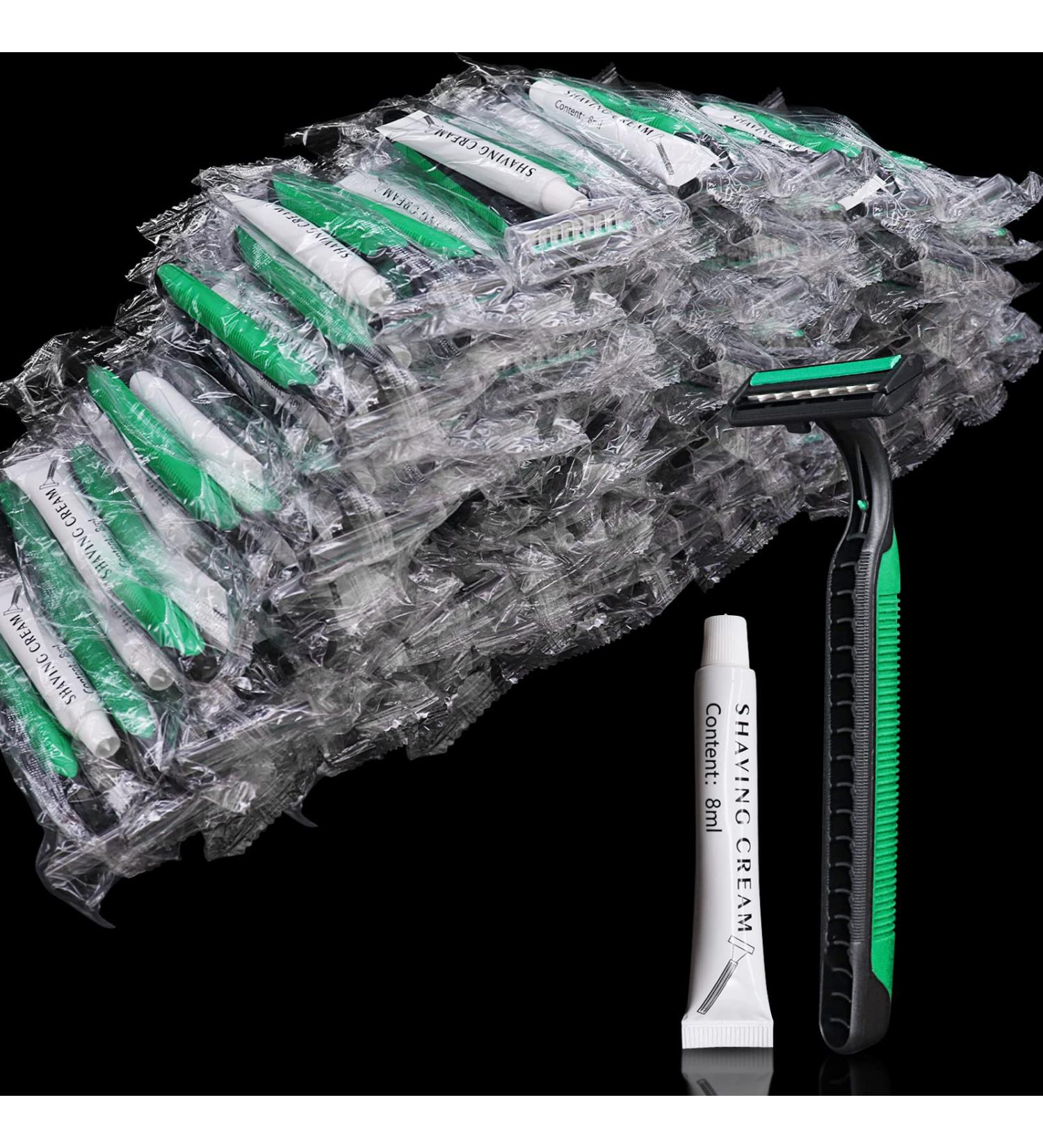 Buy (200 Pack) Kheoxusa Disposable Razors | Bulk Individually Wrapped Razors for Men & Women | Best Quality Multipurpose Razors - Buy Online on GoSupps.com