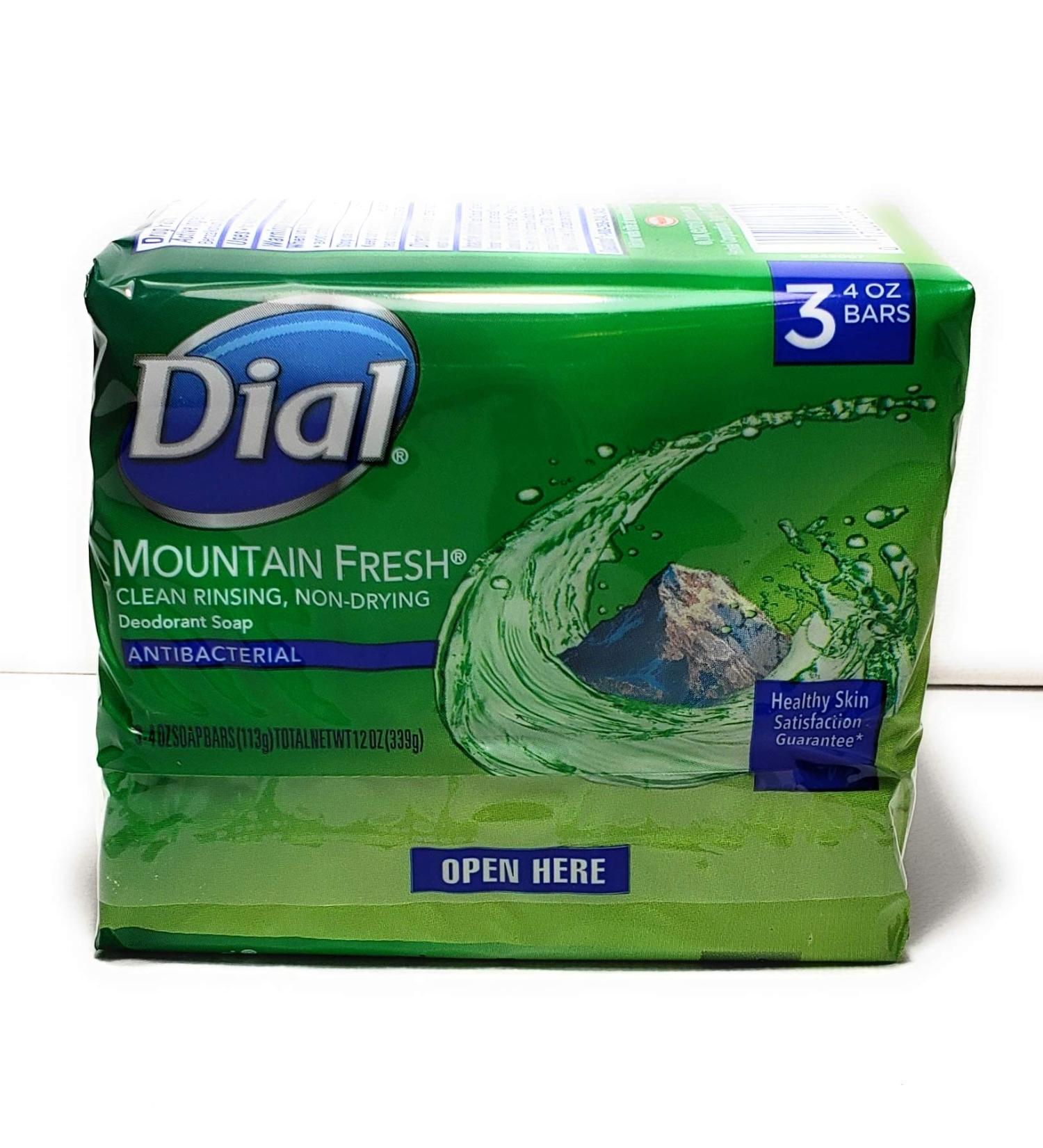 Buy Dial Mountain Fresh Antibacterial Deodorant Soap - 4 oz (Pack of 3) | International Shipping Available - Buy Online on GoSupps.com