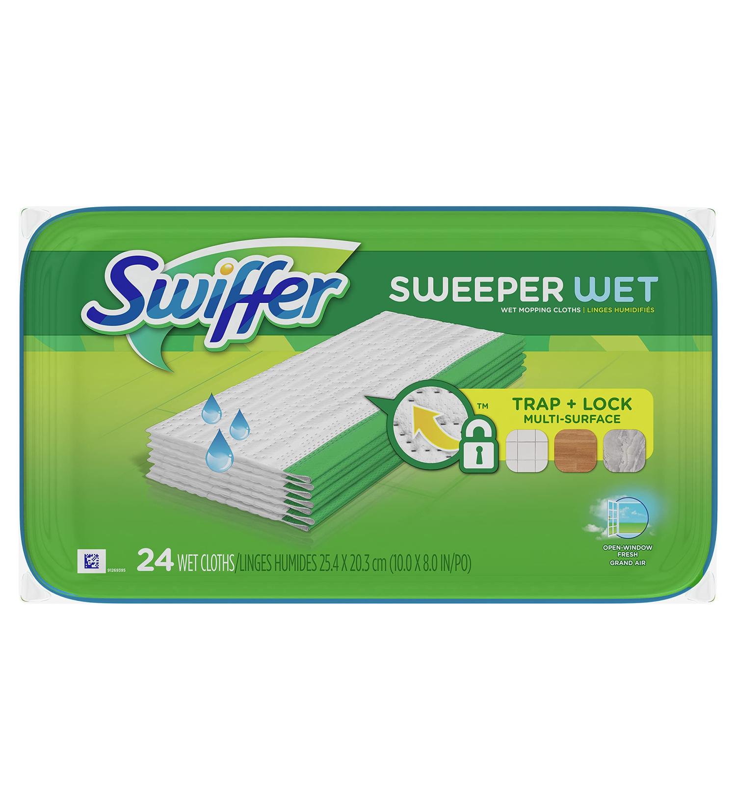 Swiffer Sweeper Wet Mopping Cloths  Open-Window Fresh  24 count - Buy Online on GoSupps.com
