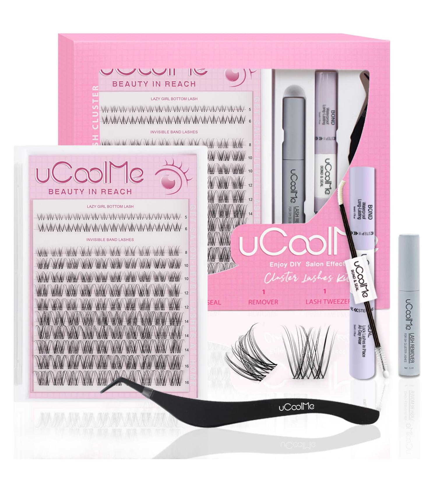 Venus Lash Clusters Kit - Natural D Curl 8-16mm with 5-6mm Bottom Lashes | DIY Ultra-Thin Invisible Eyelash Extension Kit - Buy Online on GoSupps.com