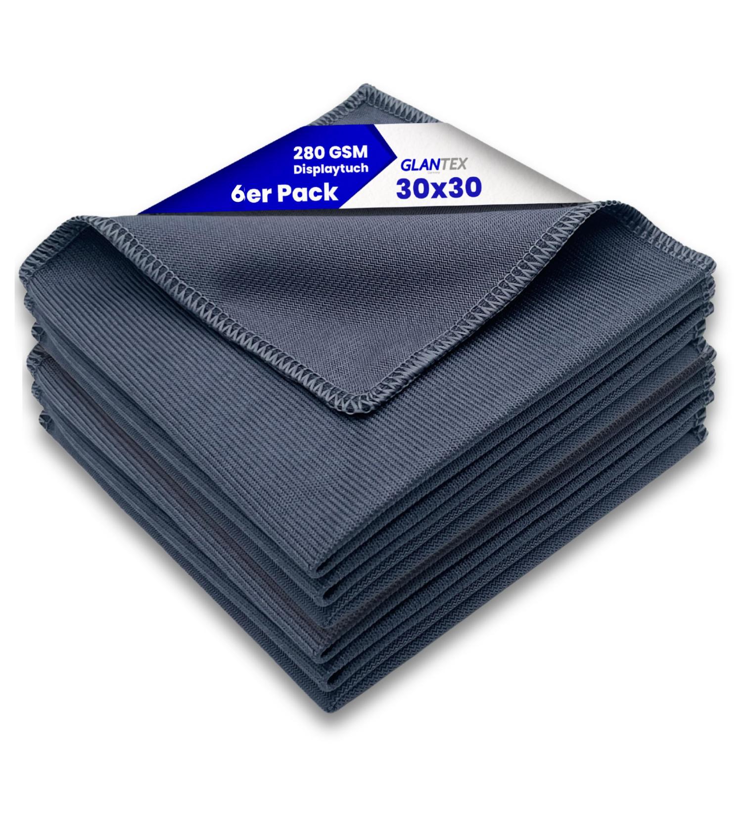 GLANTEX 6x Premium Microfiber Cleaning Cloths | 30x30cm Opticer Quality for Glasses Screens & Cameras | Perfect for Tablets Cell Phones & Displays | 6-Pack Microfiber Towels - Buy Online on GoSupps.com