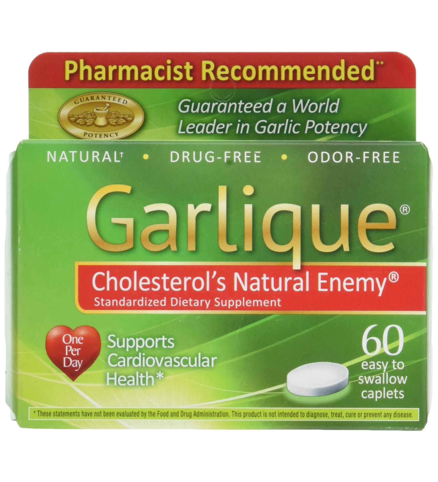 Garlique Dietary Supplement - 60 Caplets | Immune Support | Heart Health - Buy Online on GoSupps.com