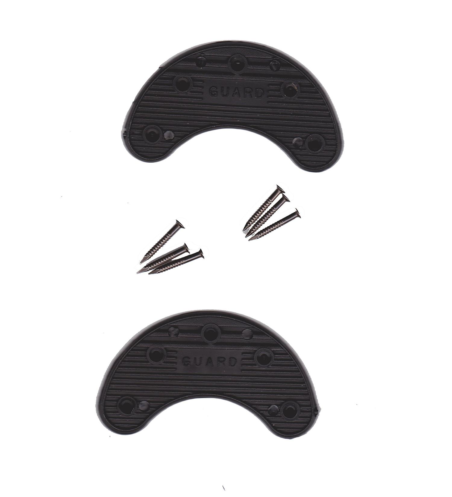 Guard Quality Heel and Toe Plates Polyurethane (Plastic) Taps Savers 1 Pair Self-Adhesive with Nails (Size 6A)