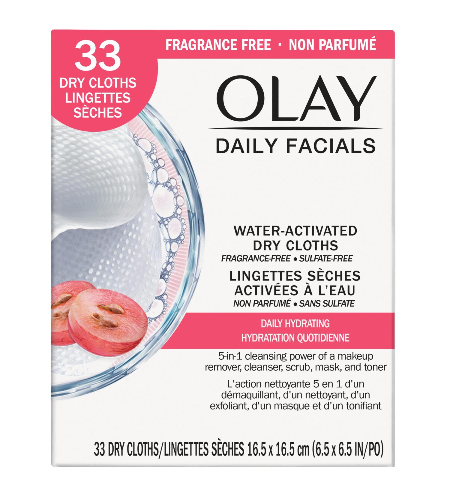 Oil Of Olay Daily Facials Normal & Dry Refill  33 ct