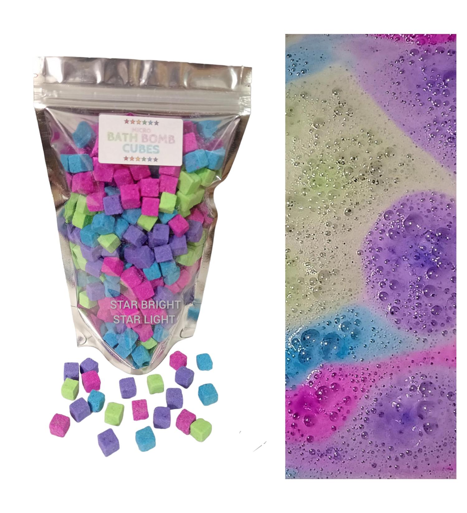 Micro Bath Bomb Cubes - Handmade - 200GRAMS - Kids Colourful - Snow Fairies - Buy Online on GoSupps.com