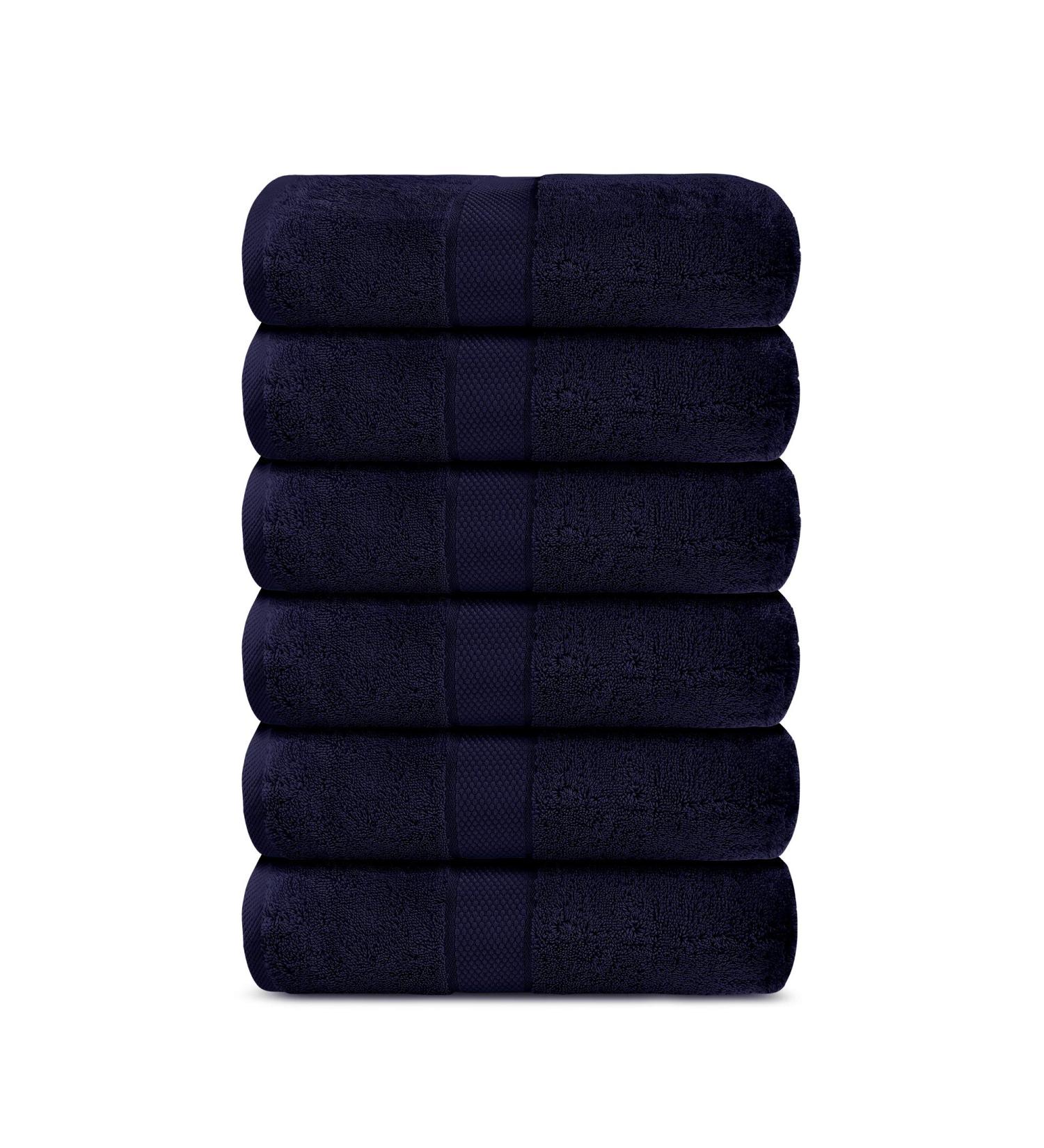 Lavish Touch Hand Towels - Luxury Spa Quality 100% Cotton 600 GSM Pack of 6 | Soft, Highly Absorbent Midnight Hand Towels for Bathroom, Kitchen, Hotel, Gym - Buy Online on GoSupps.com