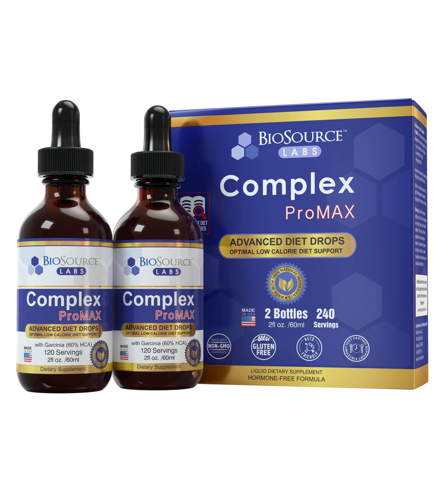 BioSource Labs Complex ProMAX Premium Diet Drops - 2 Fl Oz (Pack of 2) - Buy Online on GoSupps.com