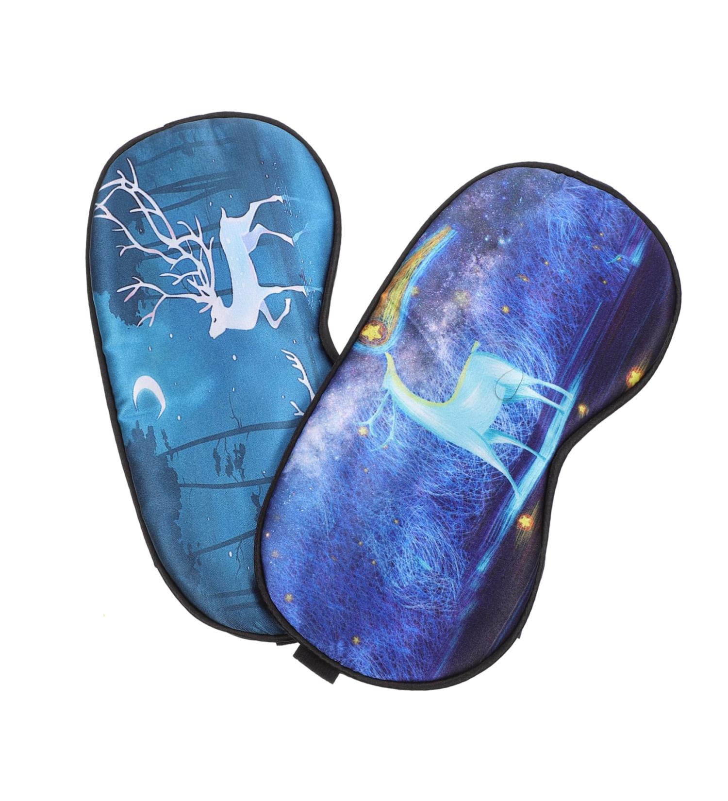 Angoily 2pcs Silk Imitation Eye Mask - Adjustable Travel Sleep Masks for Ultimate Comfort - Buy Online on GoSupps.com