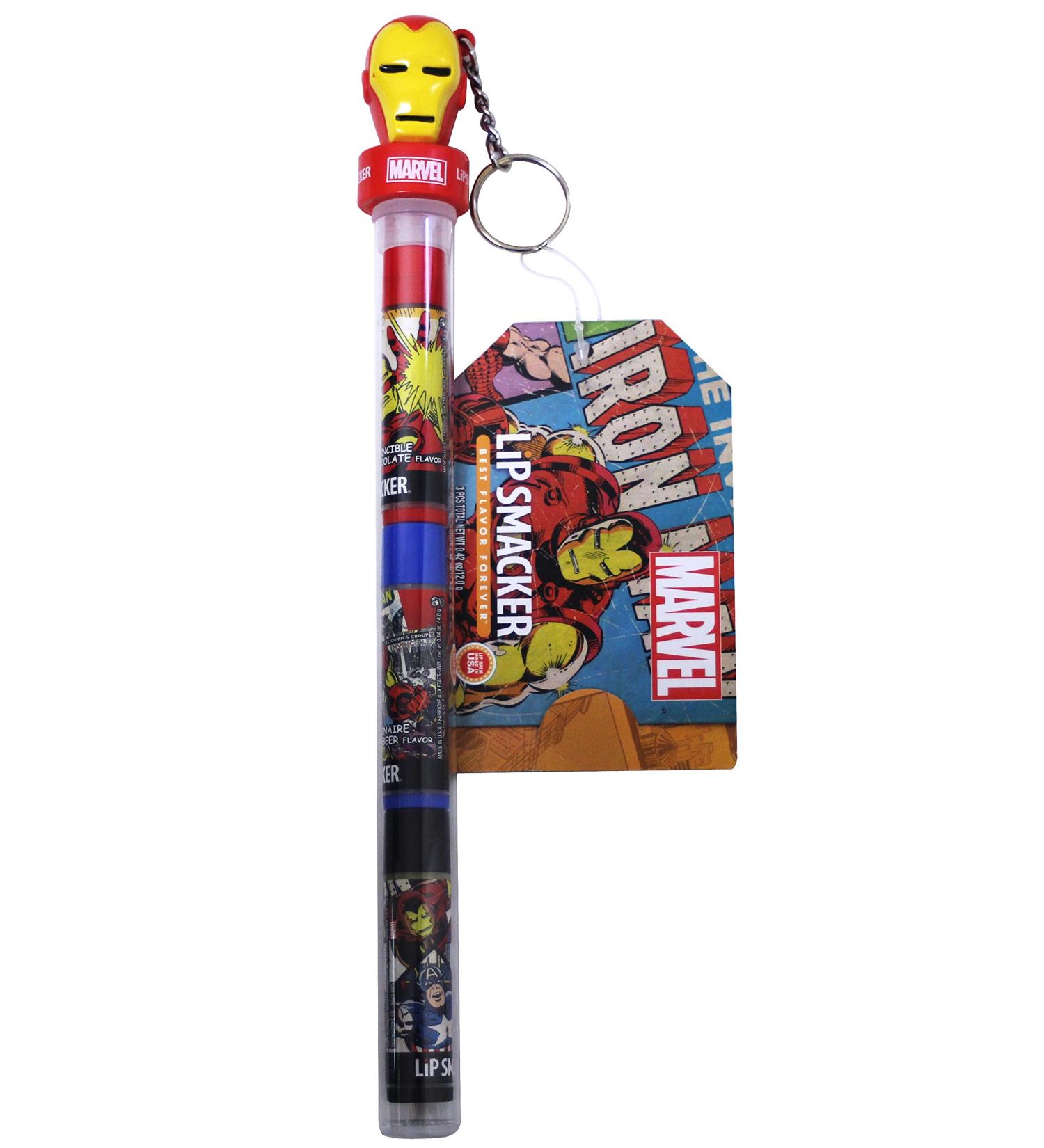 Markwins Beauty Products Lip Smacker Marvel Iron Man Flavored Lip Balm Set Of 3