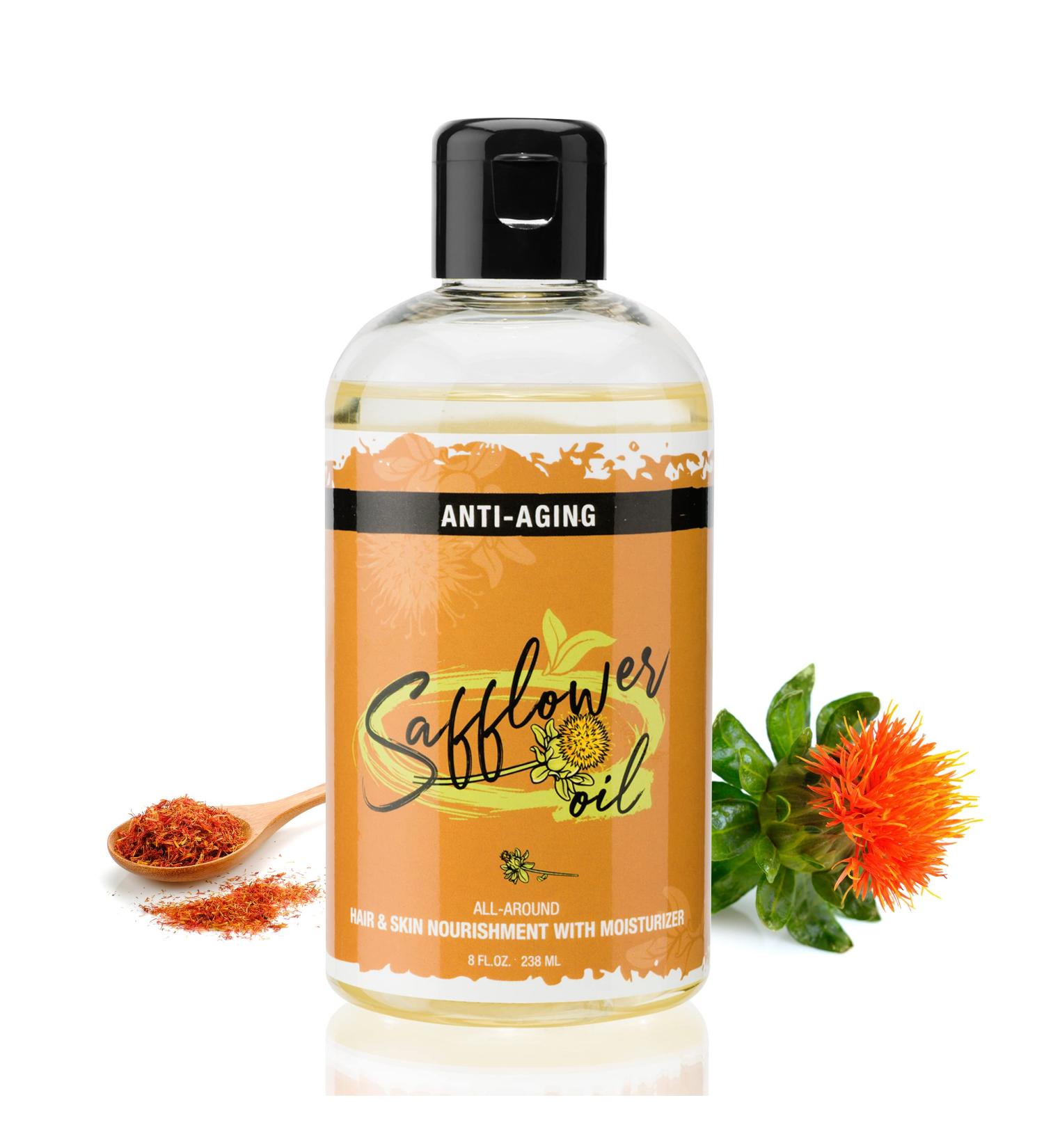 MoeHair Safflower Oil - Natural Hair and Skin Nourishment Serum | Non-Comedogenic Moisturizer | Made in USA | 8 Fl oz - Buy Online on GoSupps.com