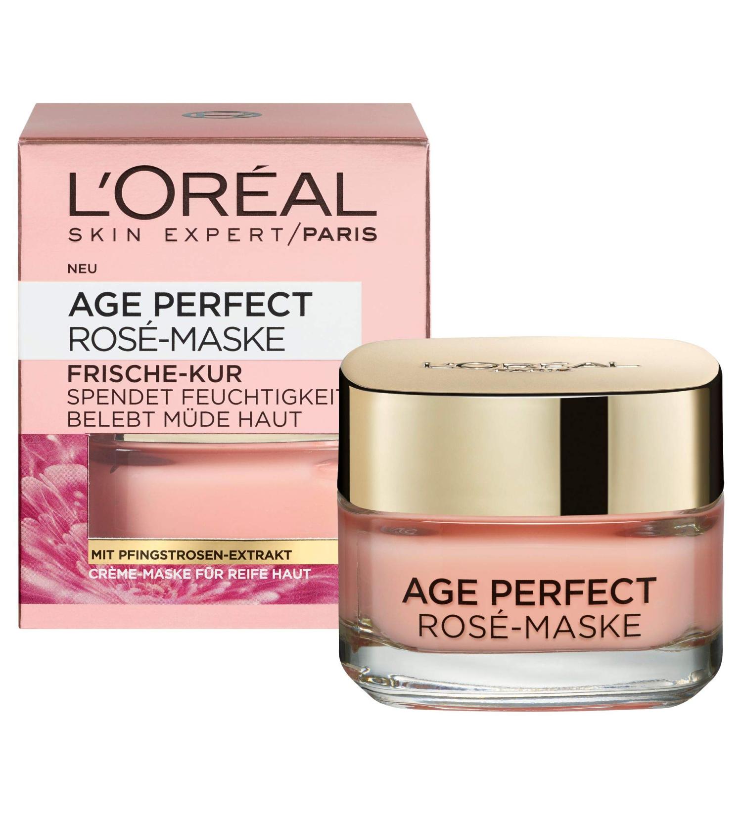 L'Or al Paris Age Perfect Golden Age Ros Mask Peony Extract for Ripe Skin | Hydrating Cr me Mask for Radiant Complexion - 50ml - Buy Online on GoSupps.com