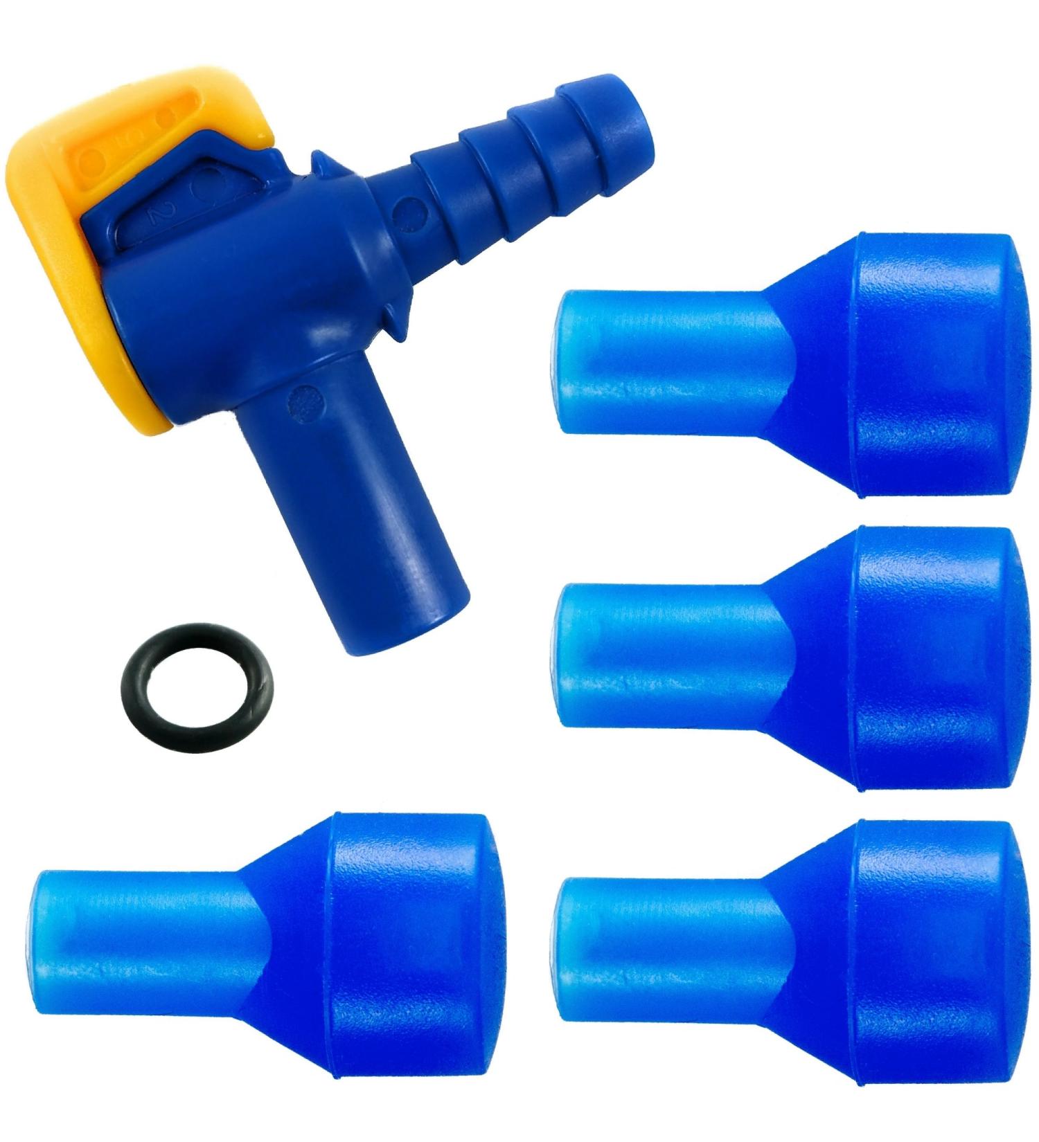 4-Pack Aquatic Way Bite Valve Replacement Mouthpieces w/Shutoff Valve - Blue - Buy Online on GoSupps.com
