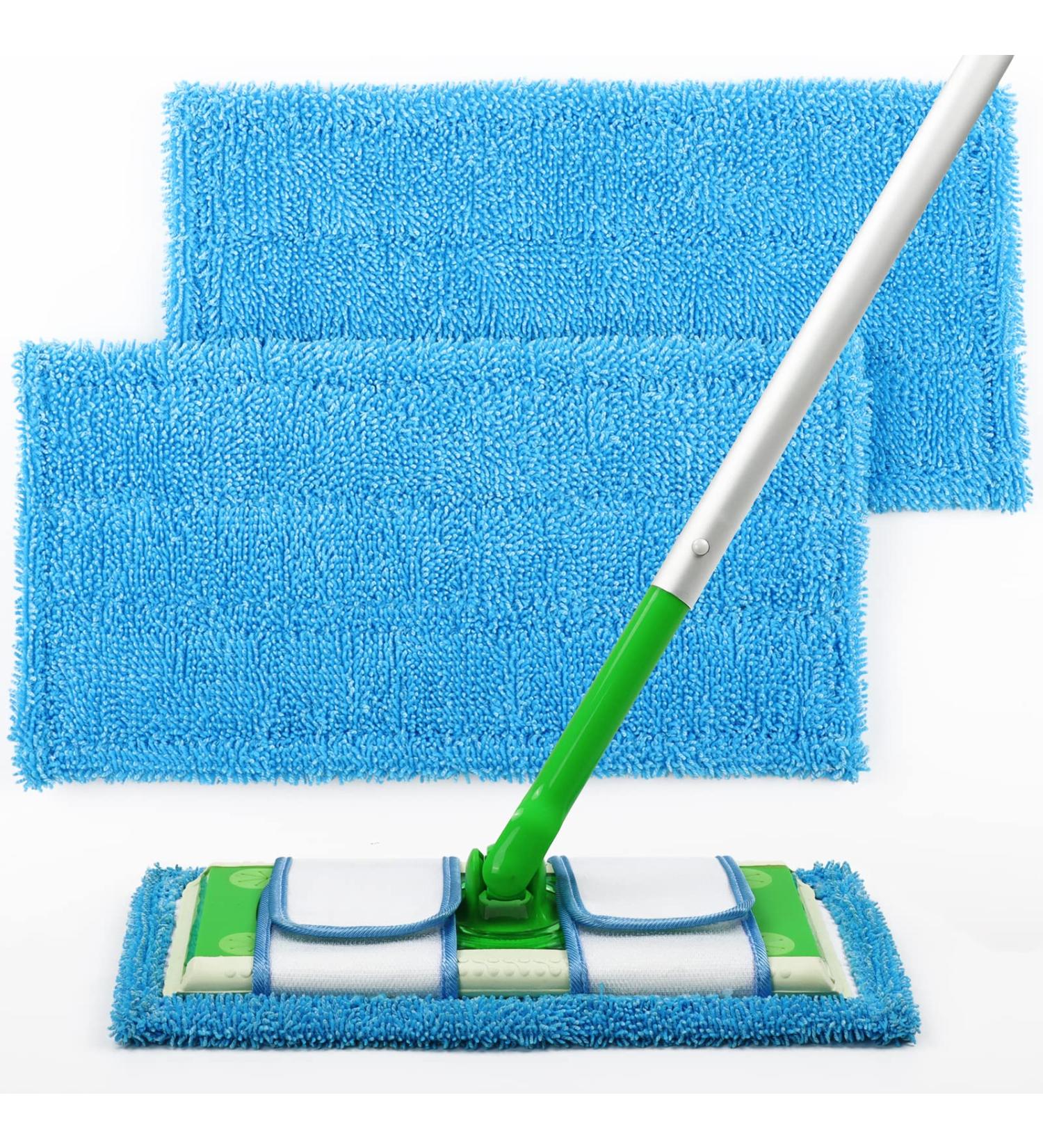 2 Pack Reusable Mop Pads Refill for Swiffer Sweeper Mops - Washable Microfiber Cleaning Pads for Wet and Dry Use - Buy Online on GoSupps.com
