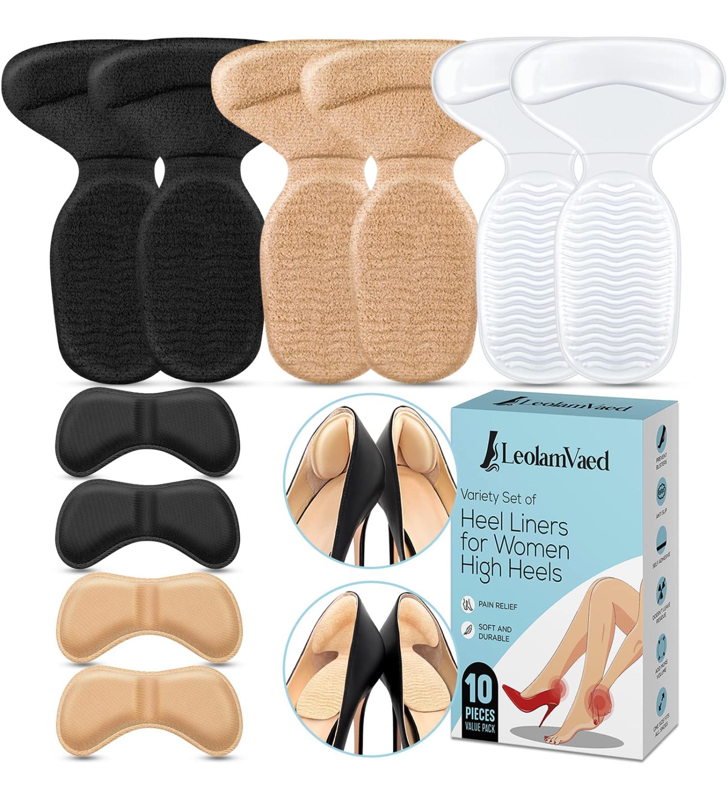 Women's Reusable Heel Grips - Prevent Blisters & Improve Fit - 10 Self-Adhesive Cushion Inserts - Buy Online on GoSupps.com