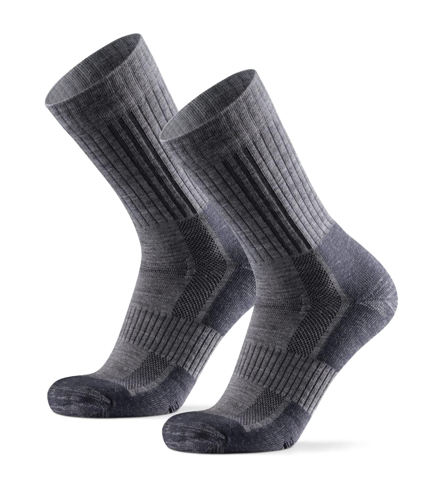 Danish Endurance Merino Wool Hiking Socks 2 Pack - Light Grey Medium | Men & Women - Buy Online on GoSupps.com
