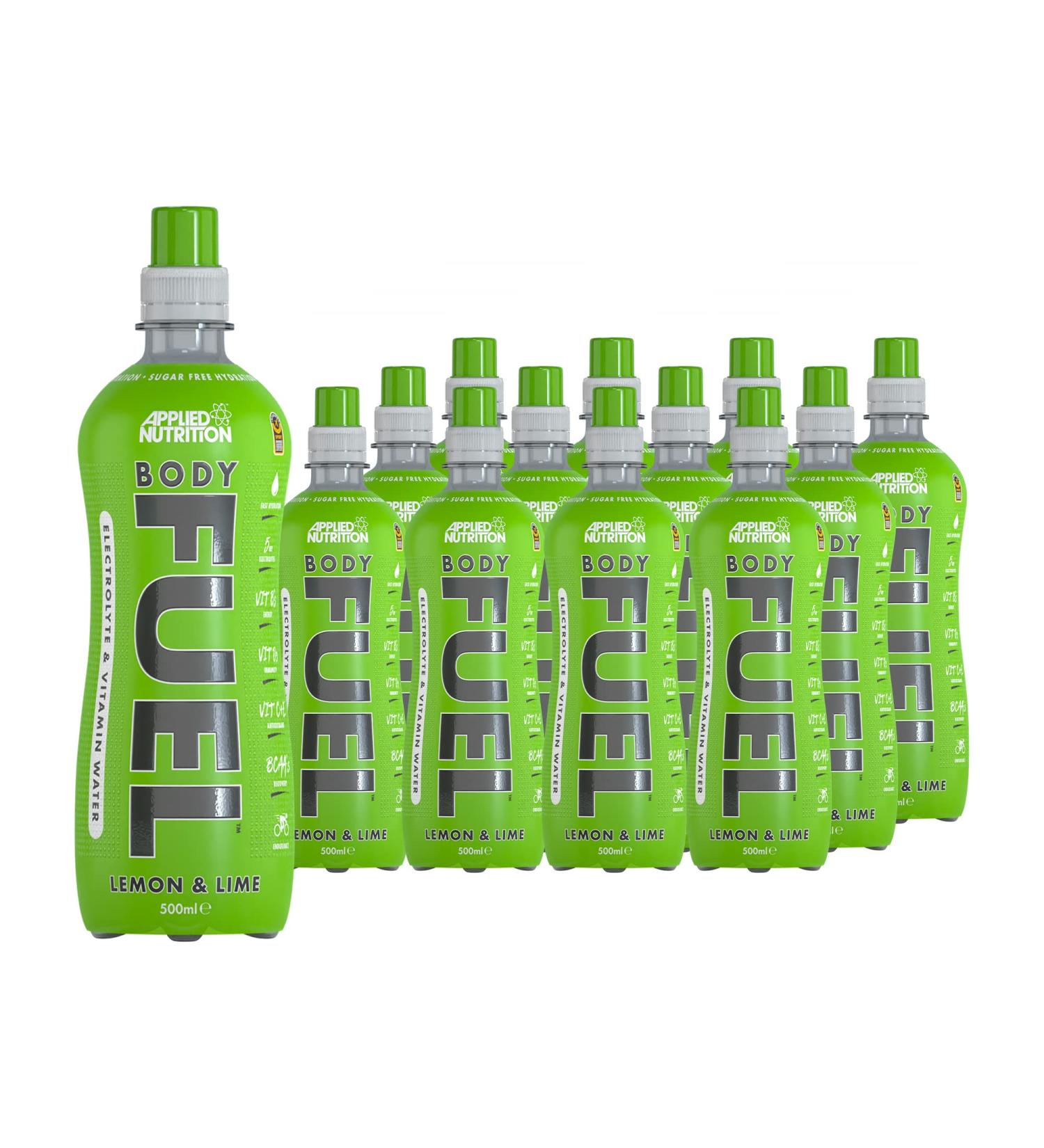 Applied Nutrition BodyFuel Electrolyte Water with BCAAs and Vitamins - Lemon & Lime Flavor (12 x 500ml) - Buy Online on GoSupps.com
