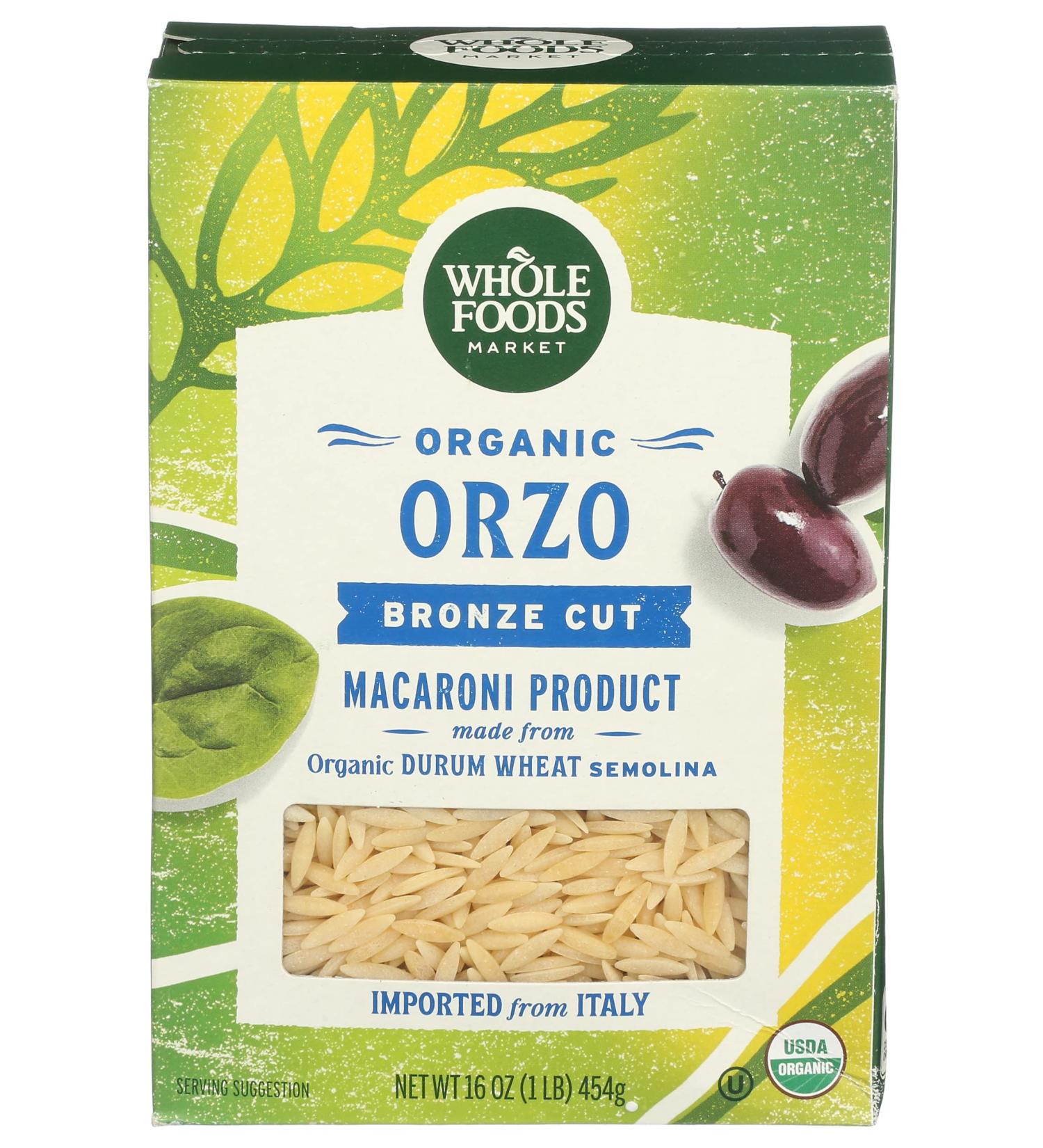Whole Foods Market Organic Orzo 16 oz - Buy Online for Quality and Flavor - Buy Online on GoSupps.com