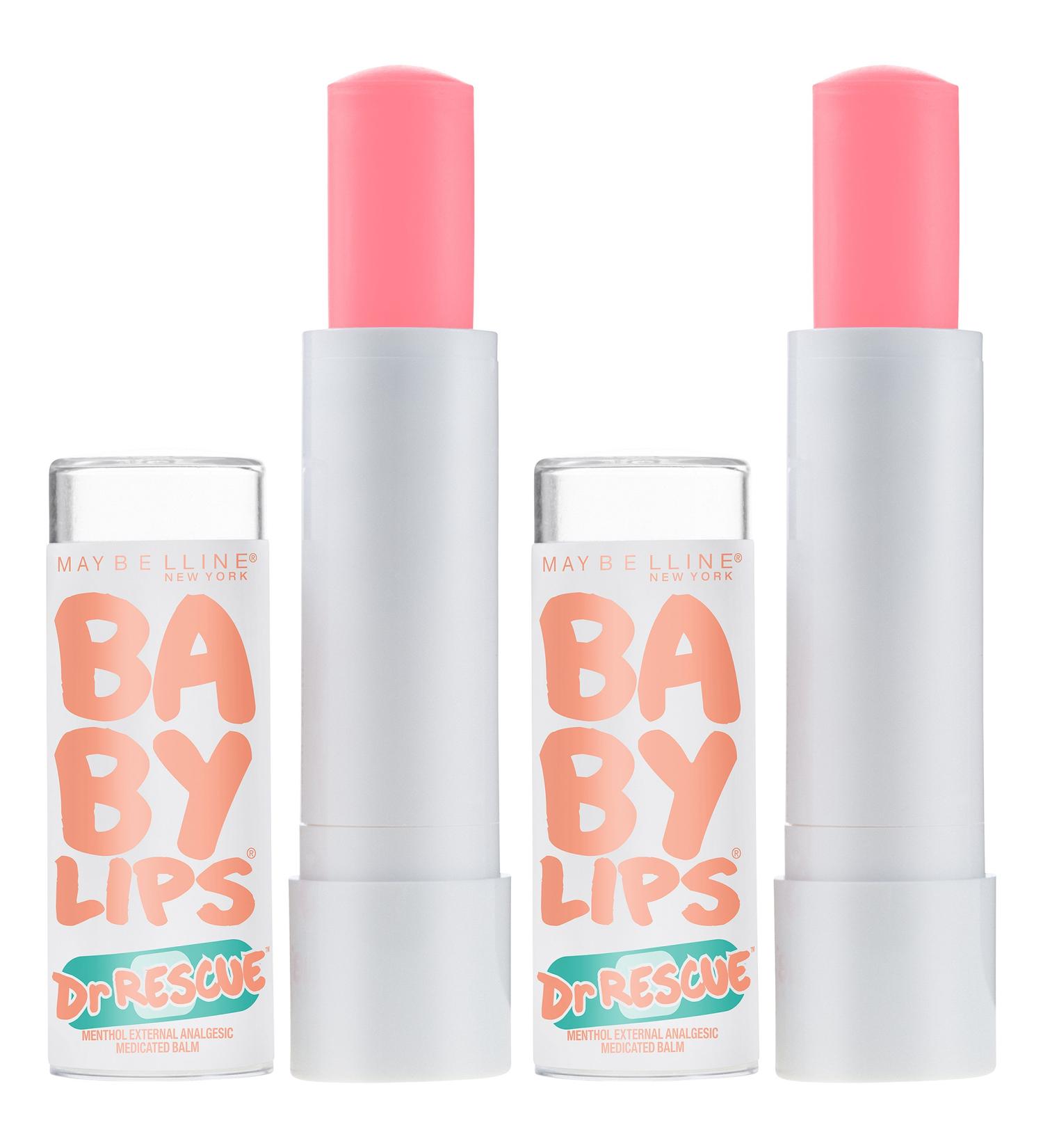 Maybelline Baby Lips Dr. Rescue Medicated Lip Balm in Coral Crave - Pack of 2 - Buy Online on GoSupps.com
