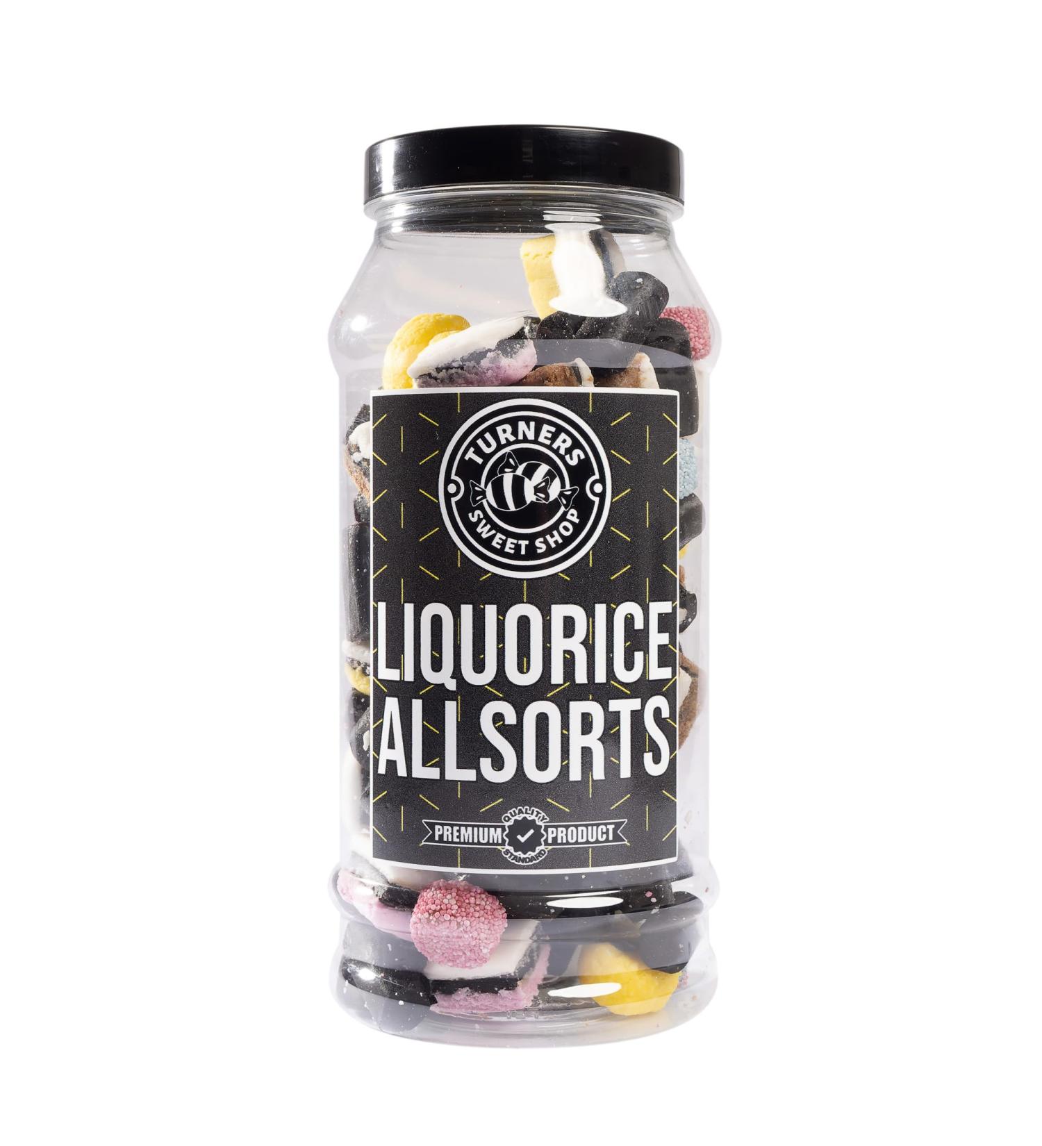Liquorice Allsorts - 565g by Turners Sweet Shop Traditional Retro Gift Jar Classic Original Pick & Mix Sweets Quality Confectionary Fantastic Gifts for Him Her or Them