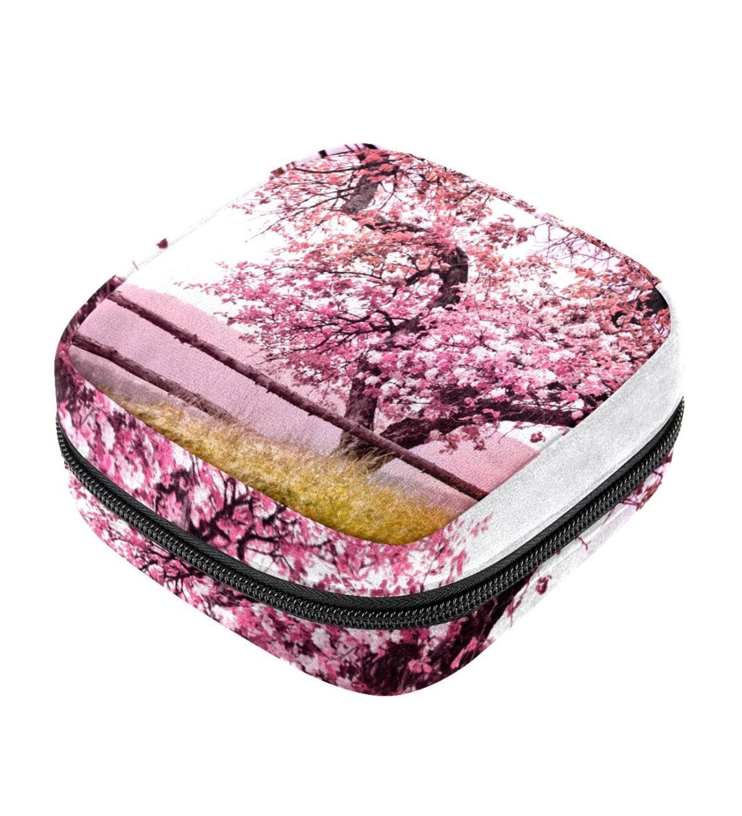 Blossom Tree Spring Flowers Portable Sanitary Napkin Storage Bag | Period Accessories for Women & Teenage Girls | Menstrual Cup & Document Holder - Buy Online on GoSupps.com