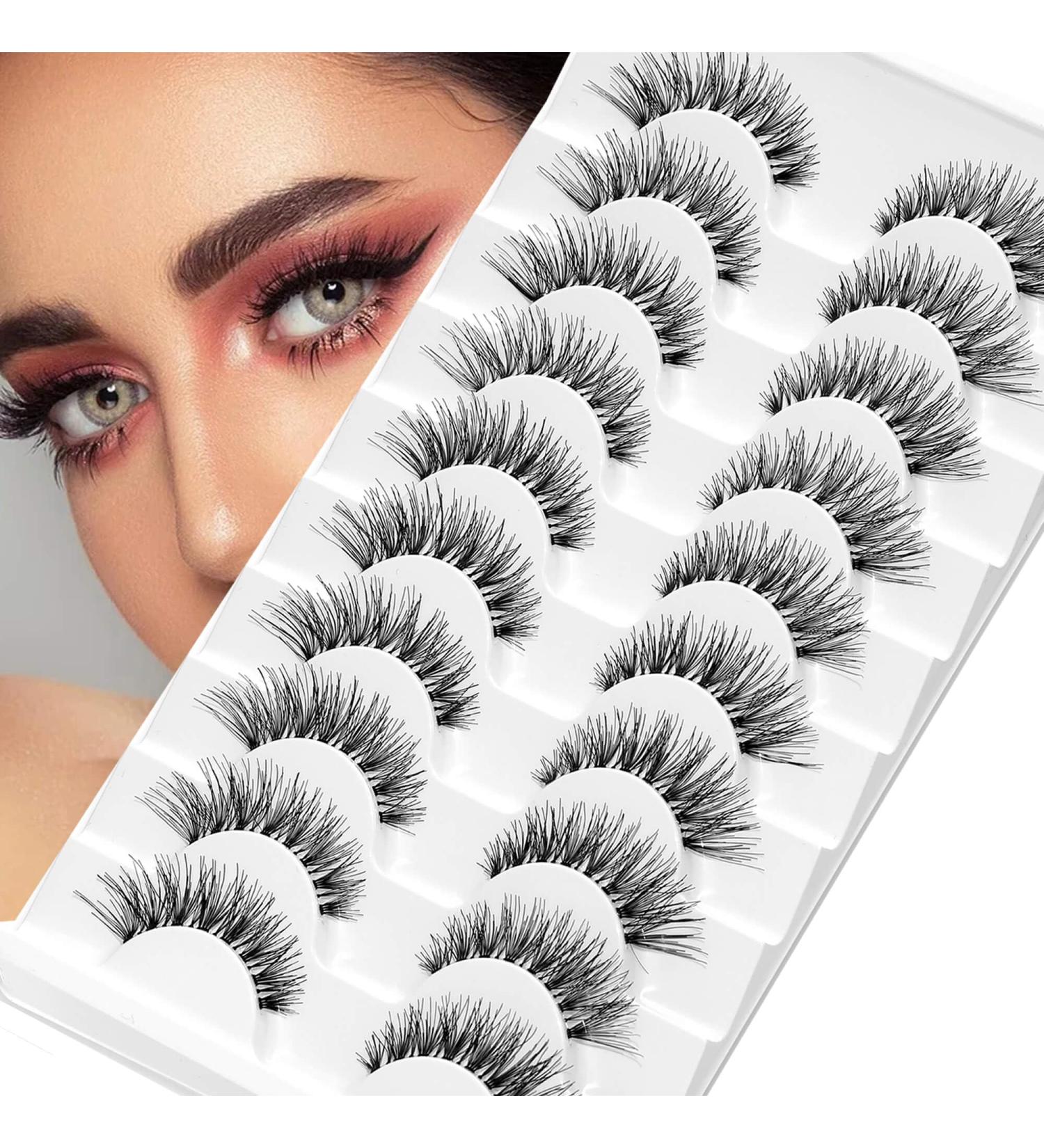 Buy Bemi Wispy 100% Handmade False Eyelashes - Luxurious Cat Eye Look 10 Pairs for Everyday & Wedding Use - Buy Online on GoSupps.com