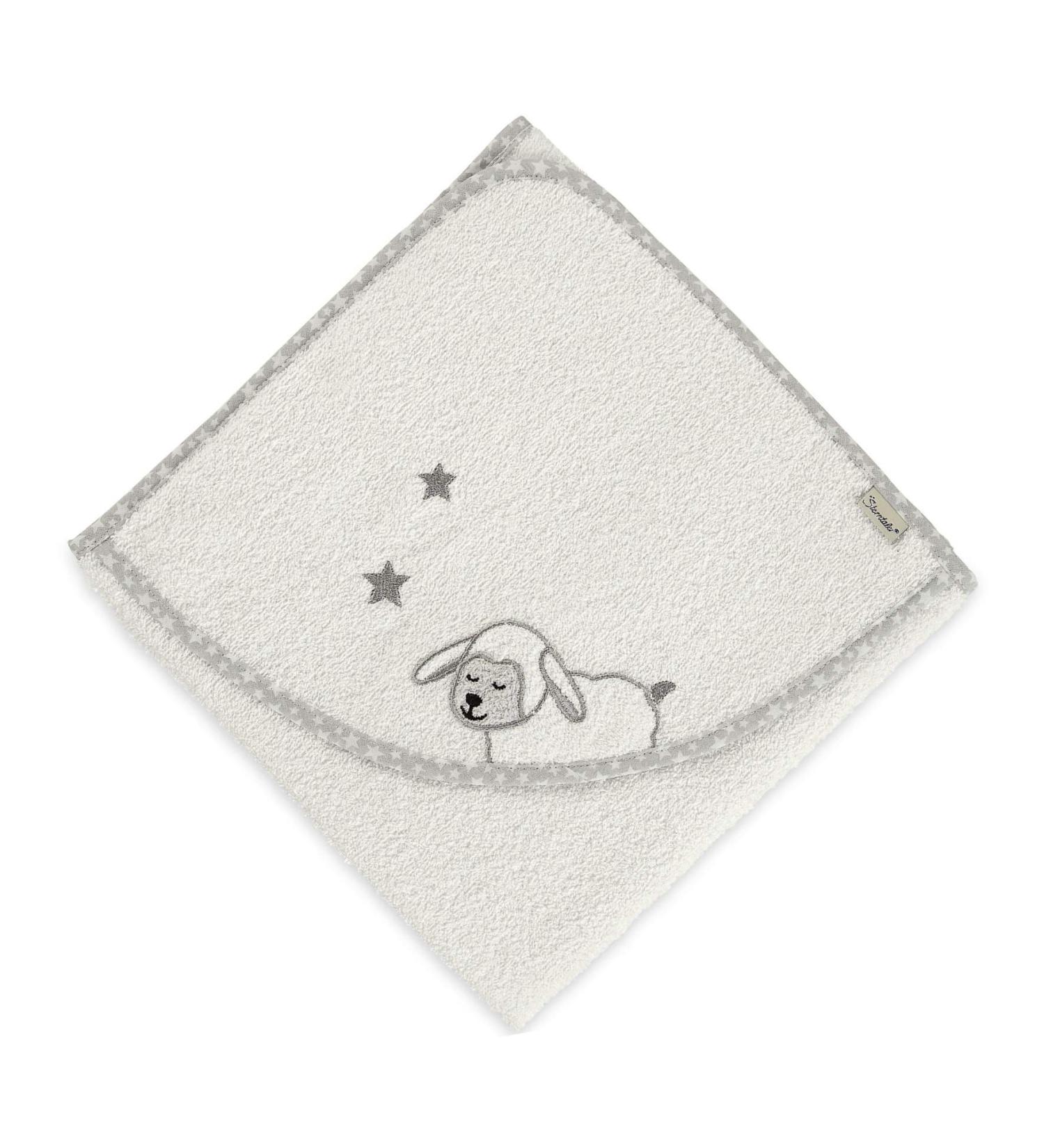 Buy Sterntaler Sheep Stanley Bath Towel - 100x100 cm Beige/Ecru for Infants - Soft & Absorbent | International Shipping - Buy Online on GoSupps.com