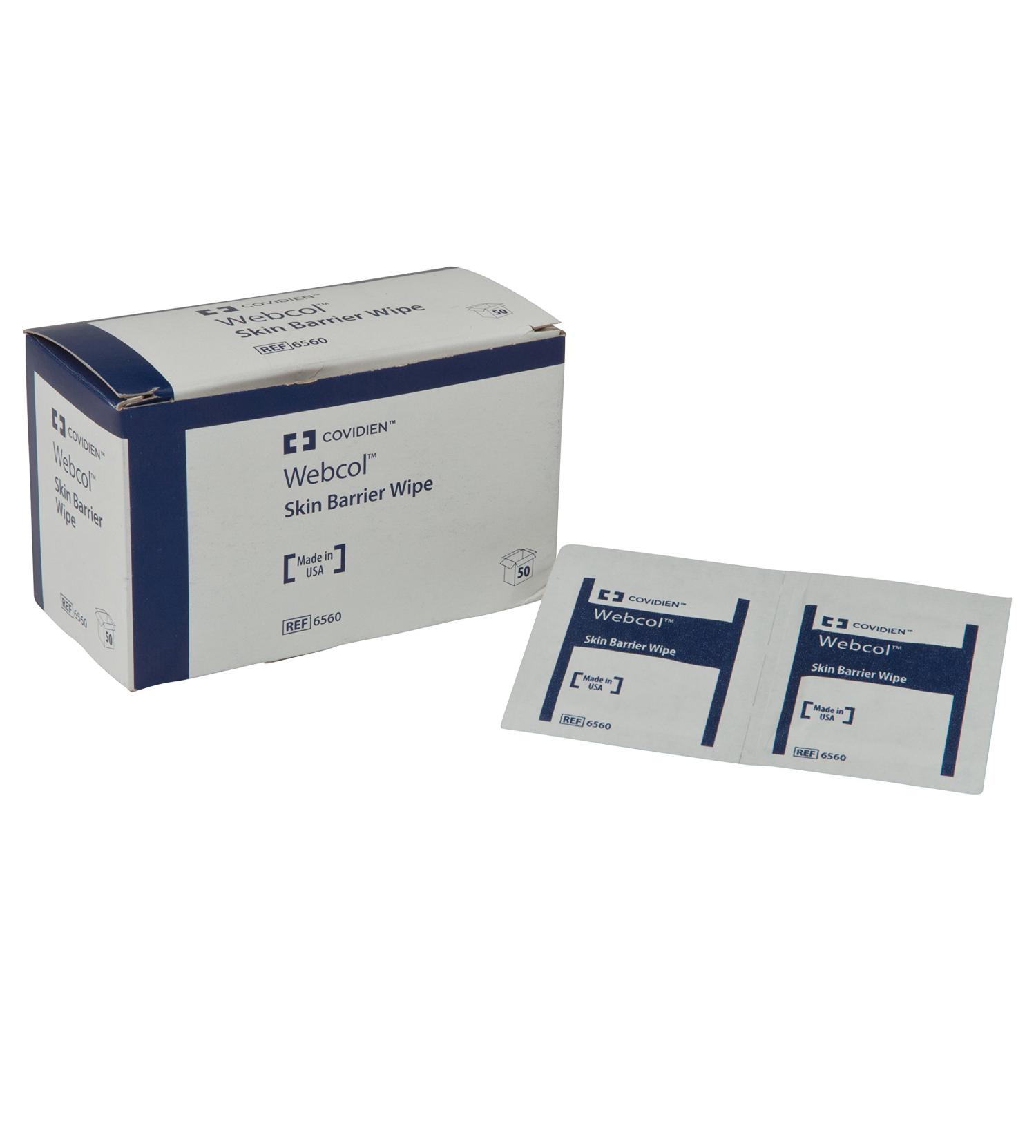 Covidien 6560 Kendall Skin Barrier Wipes Large 2-ply (Pack of 50) 1