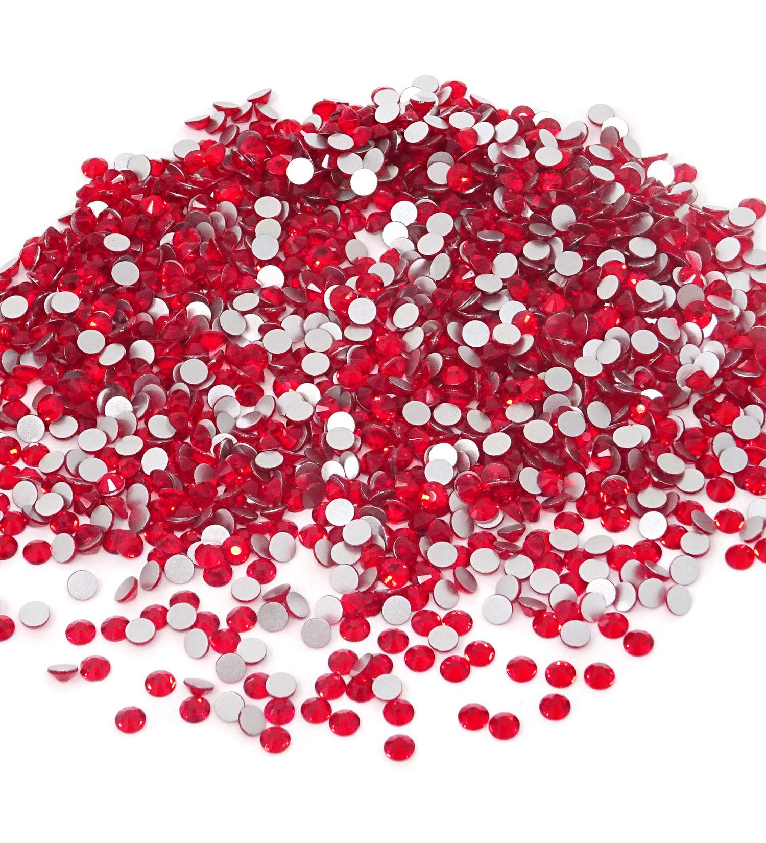 Honbay 1440PCS Red 5mm ss20 Round Flatback Rhinestones Crystals | Sparkly Non-Self-Adhesive - Buy Online on GoSupps.com