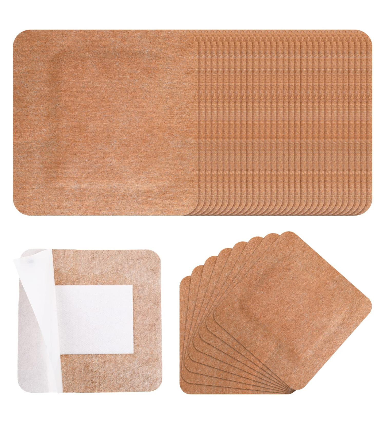 Teling 50 Ps Extra Large Adhesive Fabric Bandages 4x4 Inch - Nonstick Wound Care Dressing Wrap - Buy Online on GoSupps.com