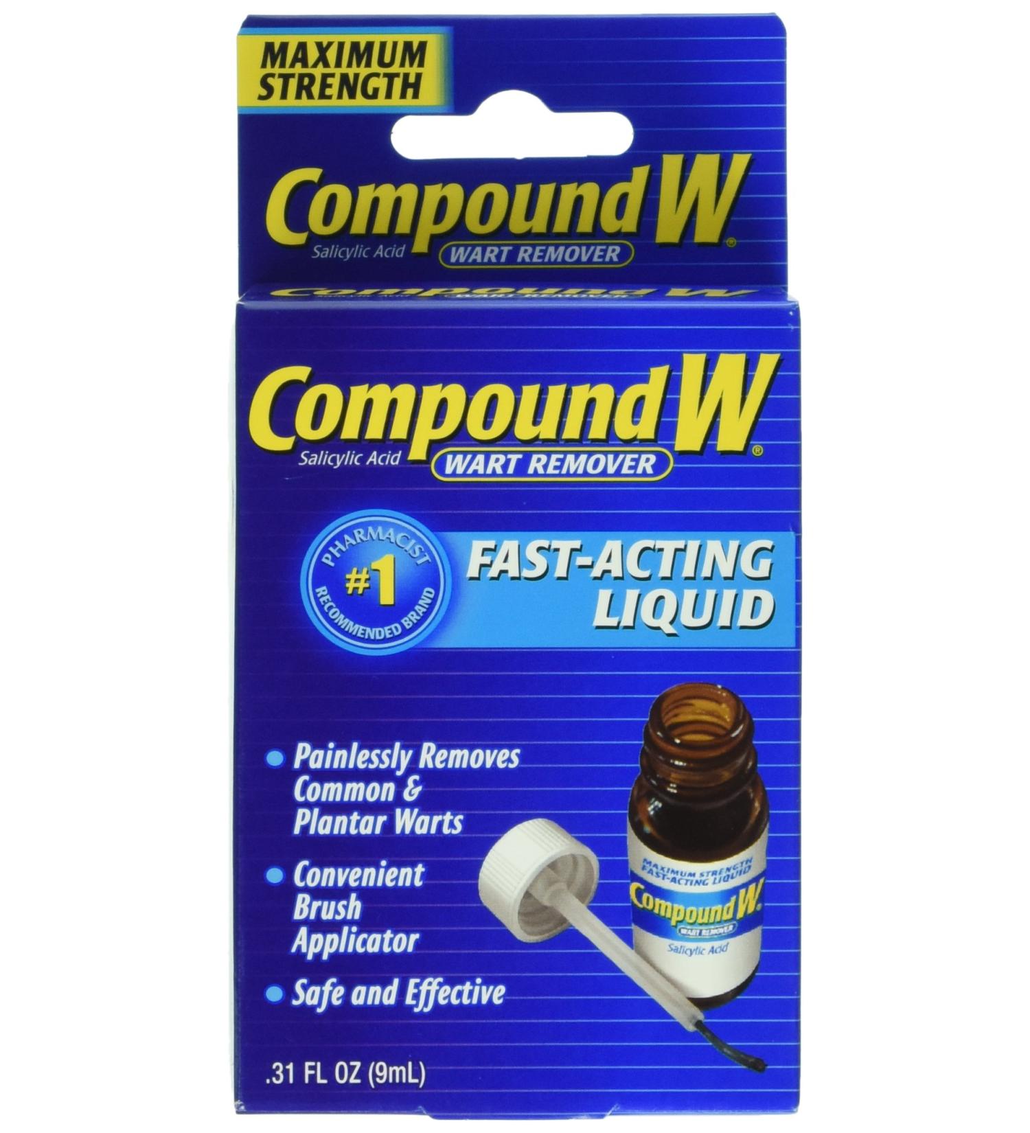 Compound W Maximum Strength Wart Remover Fast-Acting Liquid 0.31 oz - Buy Online on GoSupps.com